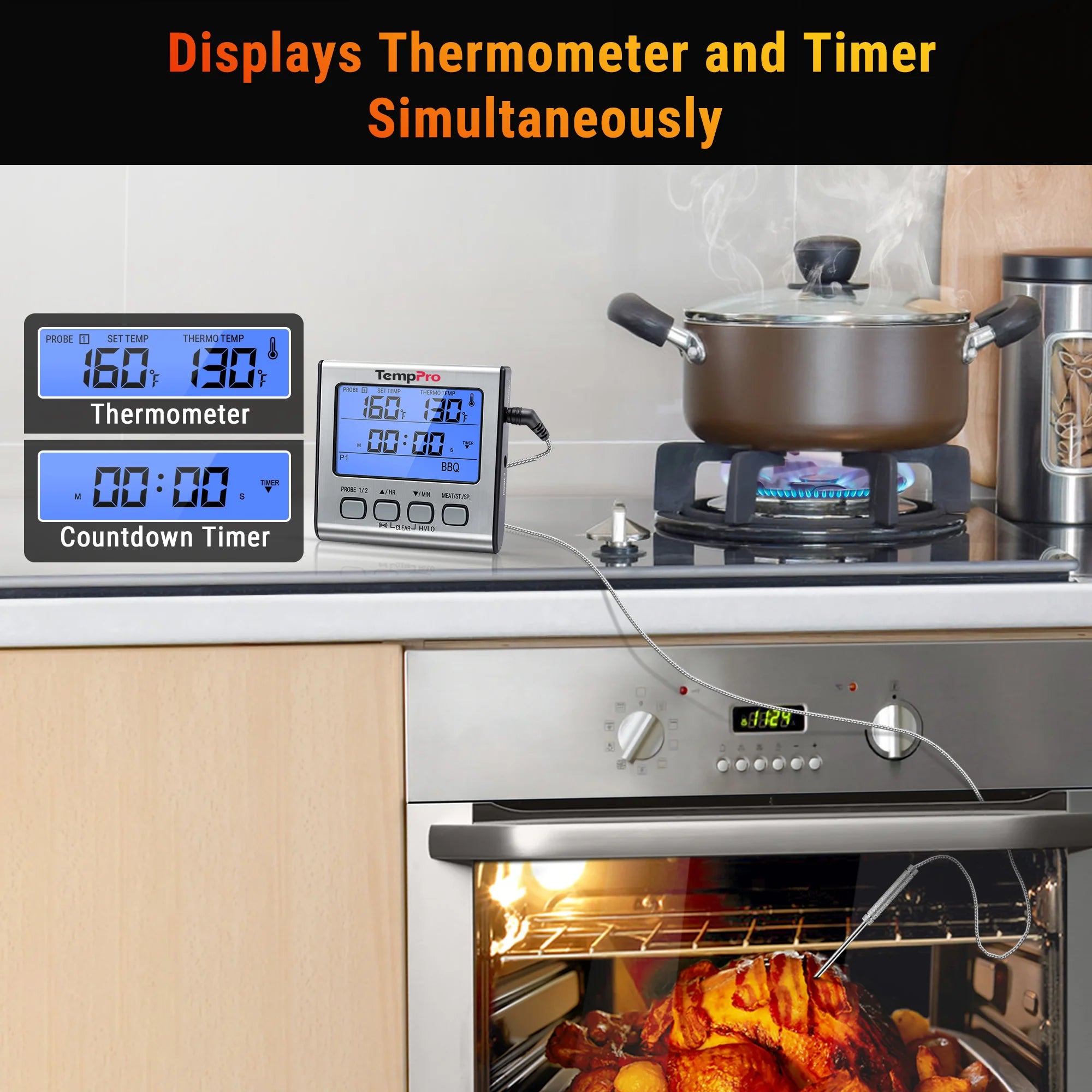 TempPro TempTrack Plus TP17 termometro forno 2 sonde