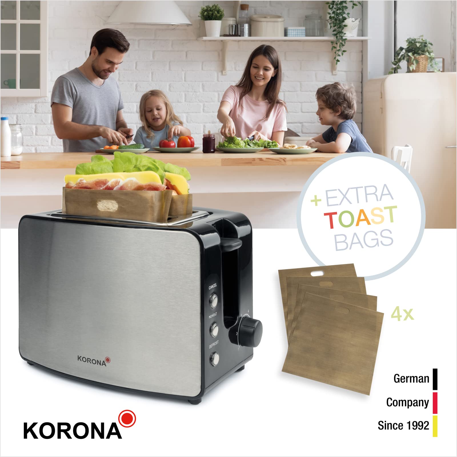Korona 21250 Tostapane doppia fessura XXL 850W