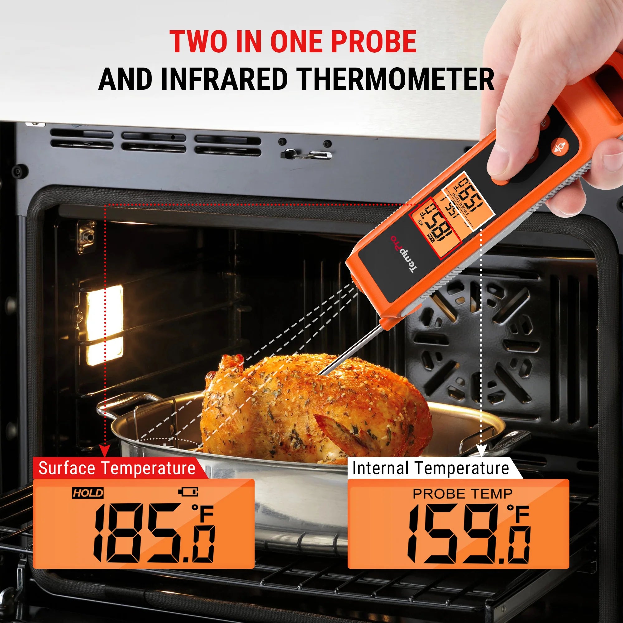 TempPro TempScan PLUS TP420 Termometro Cucina Infrarossi e Sonda
