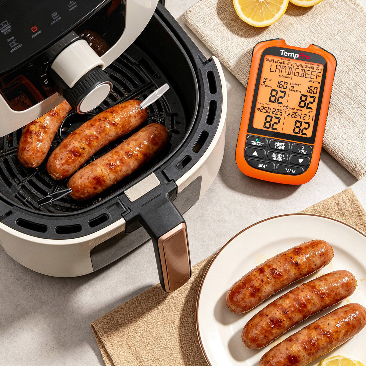 TempPro TempSpike XR TP862B termometro carne wireless 2 sonde