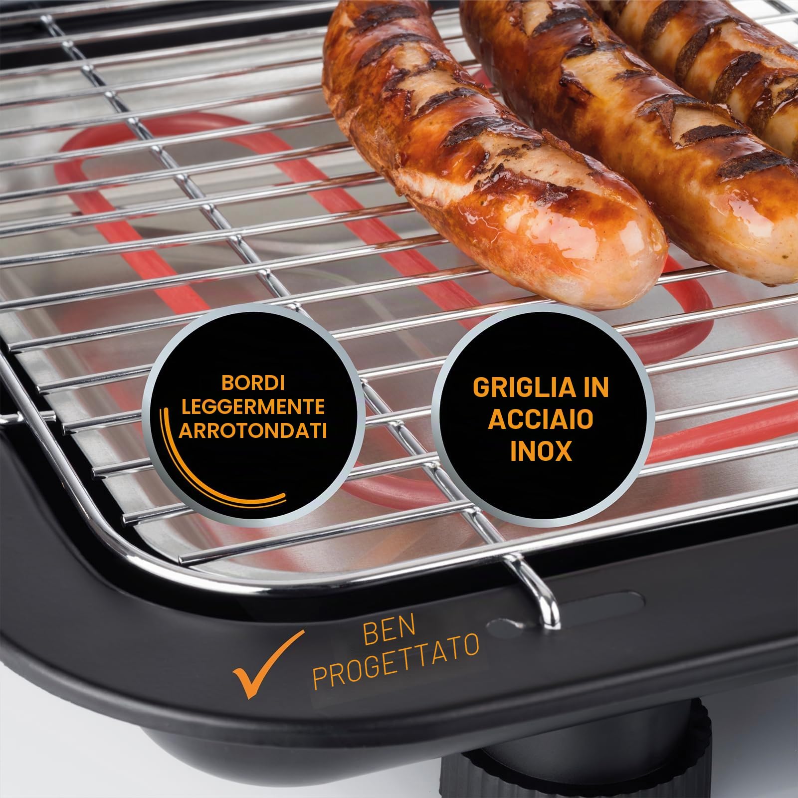 Korona 46117 Barbecue Elettrico Tavolo XXL 2200 W