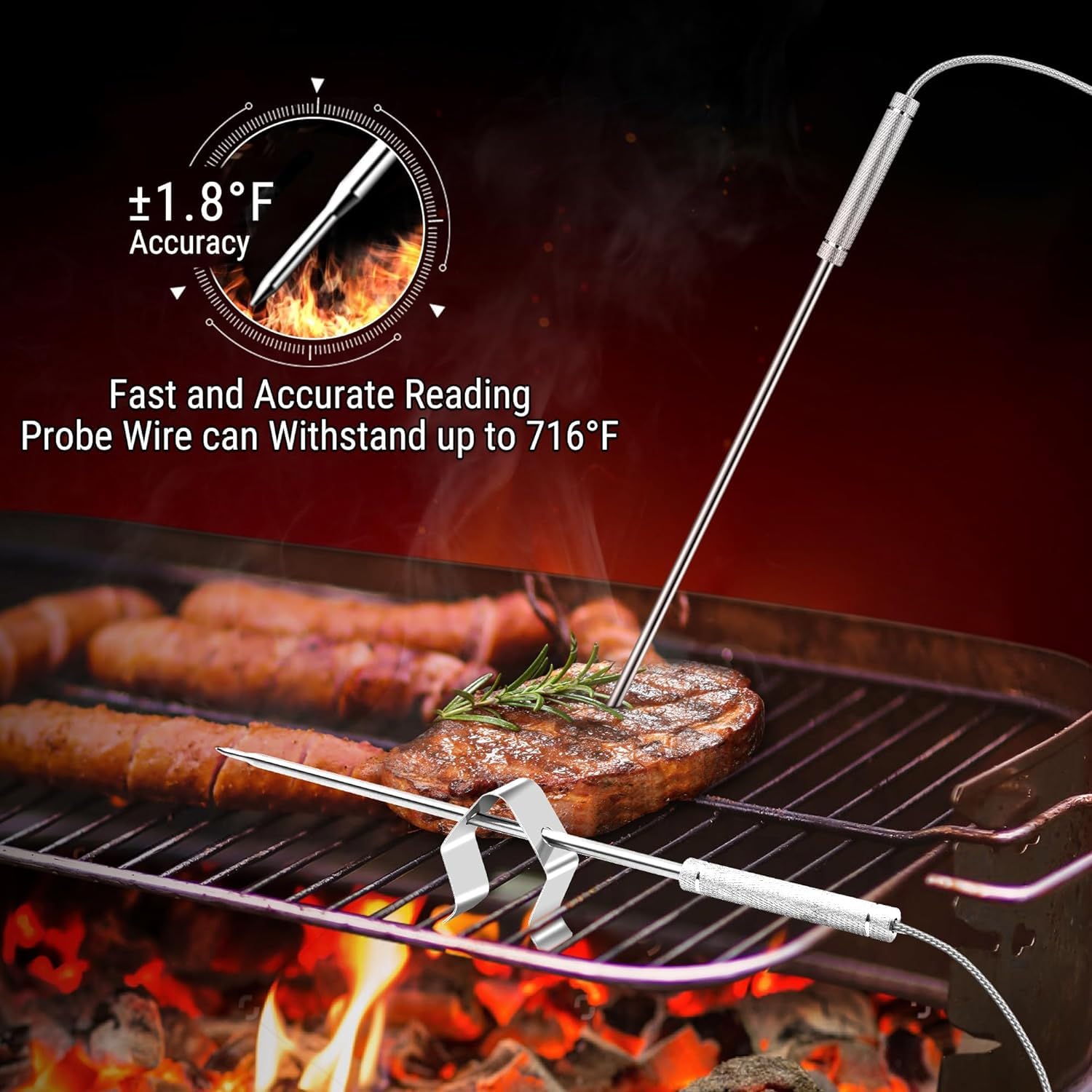 ThermoPro TP08 Termometro Carne Wireless Doppia Sonda