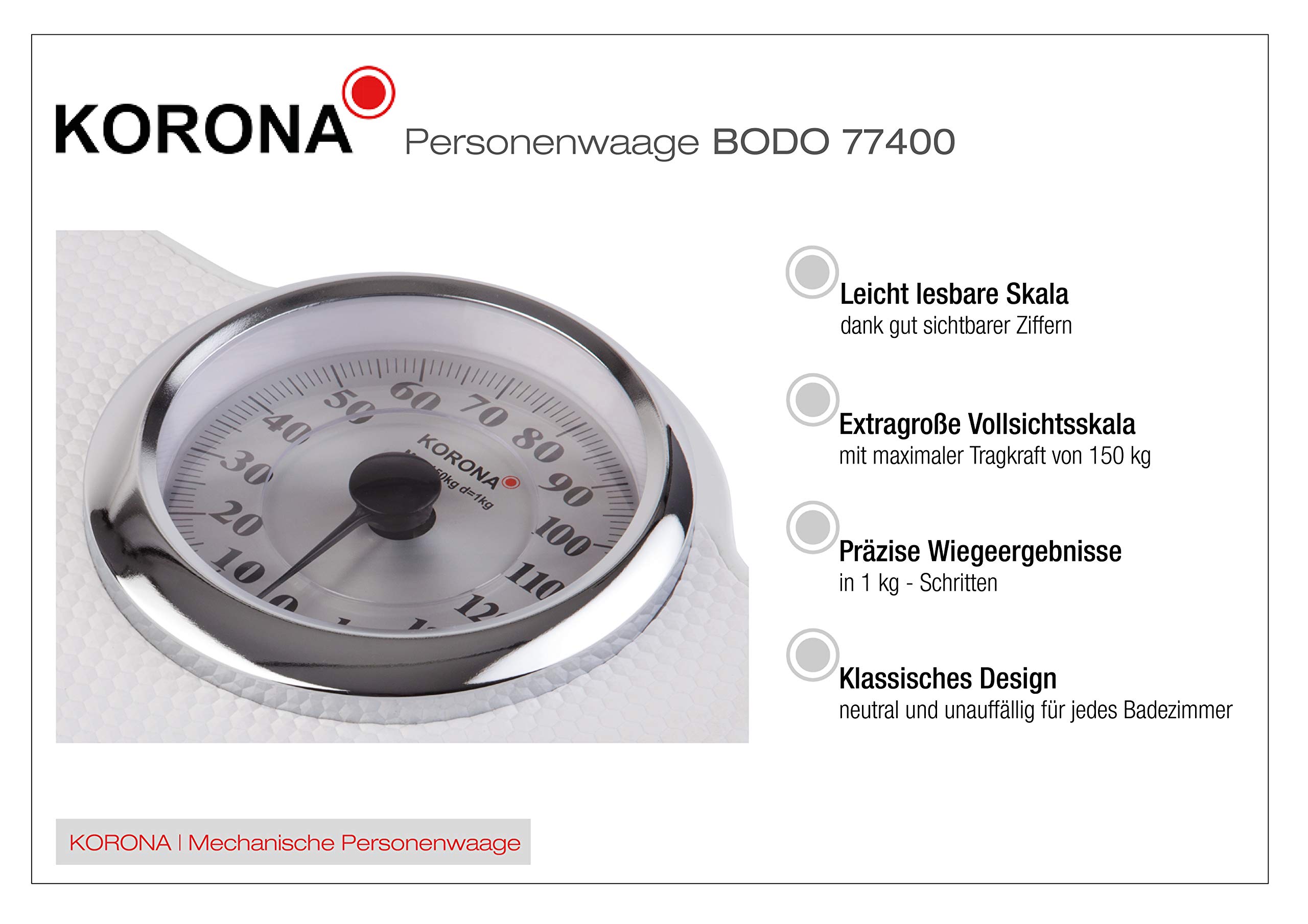 Korona Bodo 77400 bilancia pesapersone meccanica 150 kg