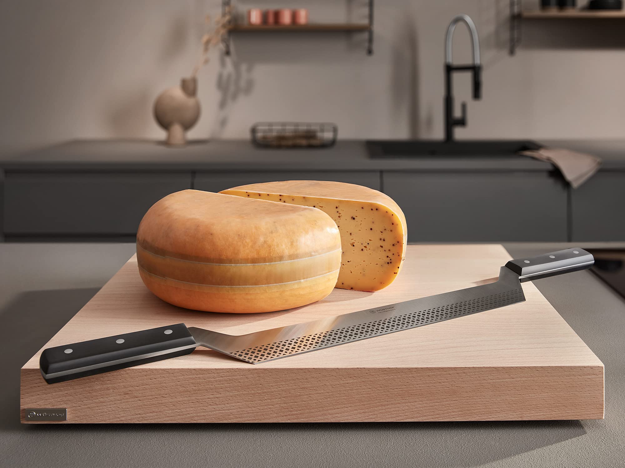Wüsthof coltello formaggio doppia impugnatura 2 manici
