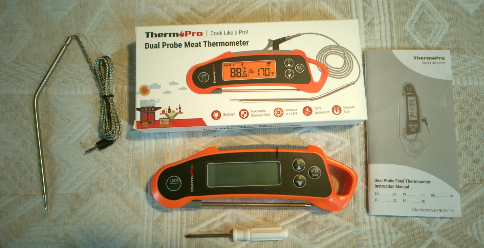 ThermoPro TP610 termometro cucina istantaneo ricaricabile