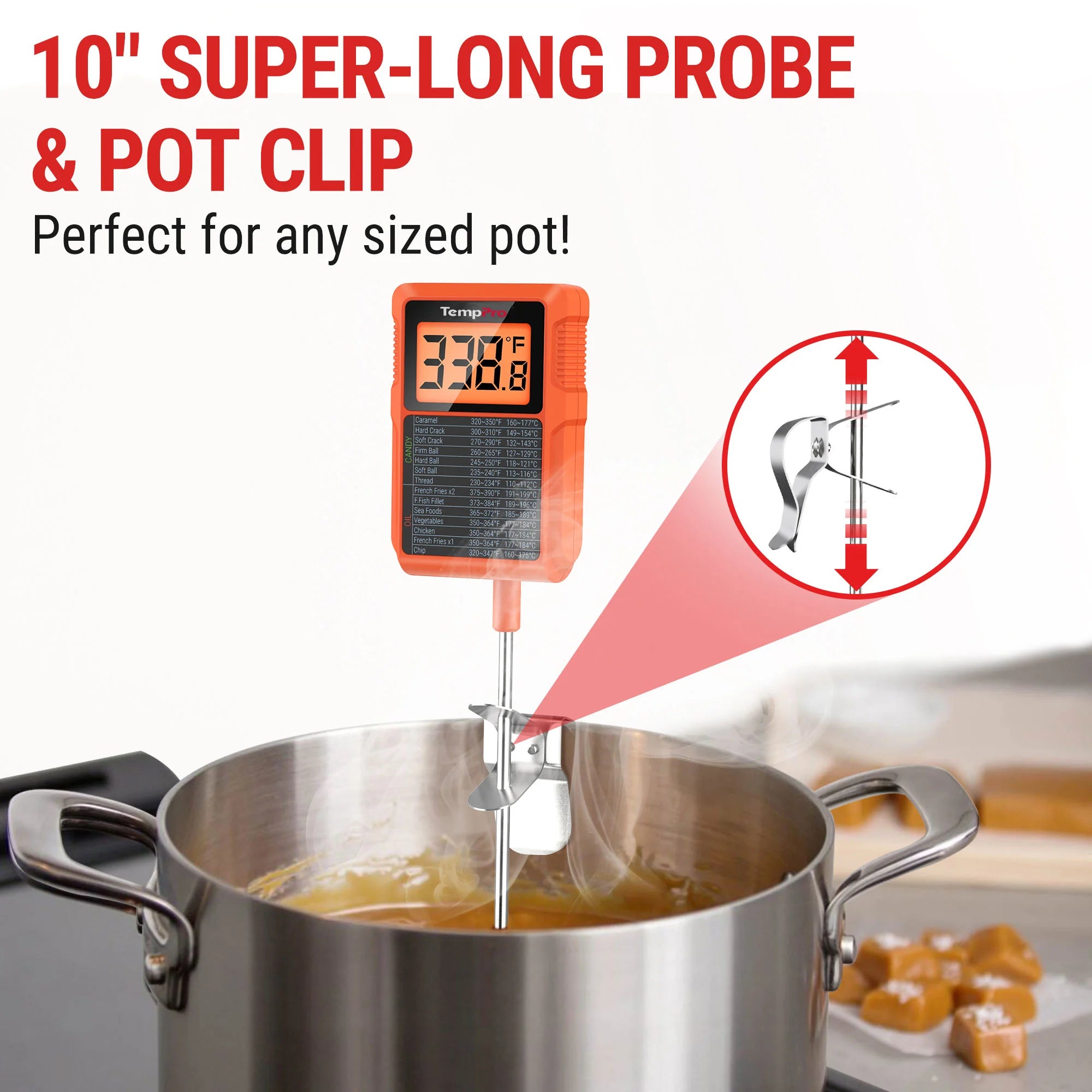 TempPro TempDip Plus TP510 termometro zucchero frittura