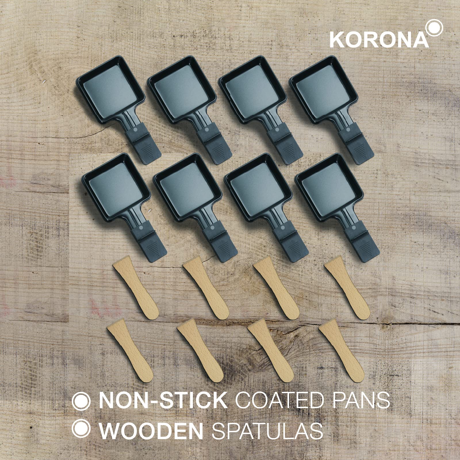 Korona 45072 raclette pieghevole 8 persone 2 in 1