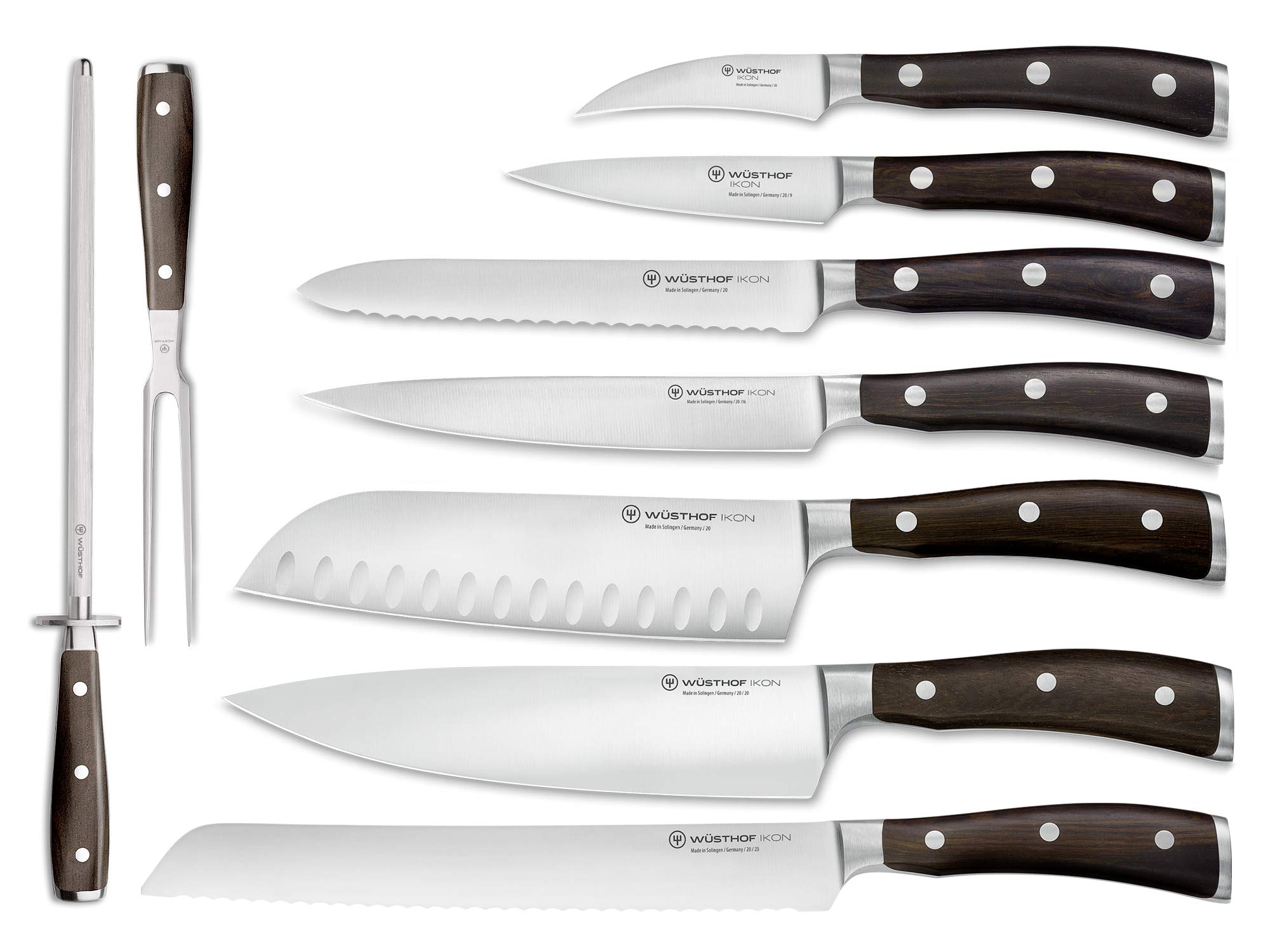 Wüsthof Ikon blocco coltelli 9 pezzi forgiato