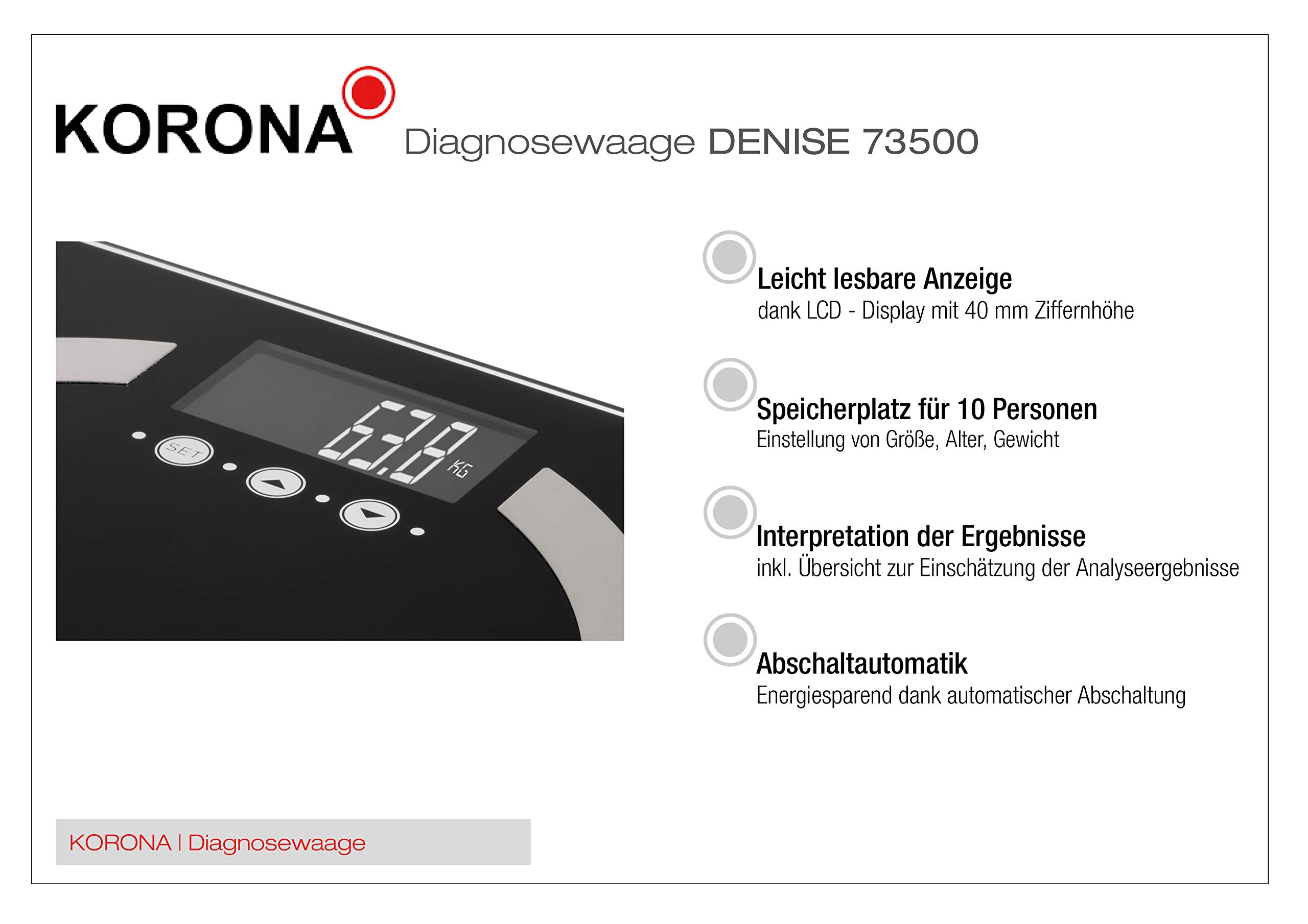 Korona Denise 73500 bilancia diagnostica 180 kg