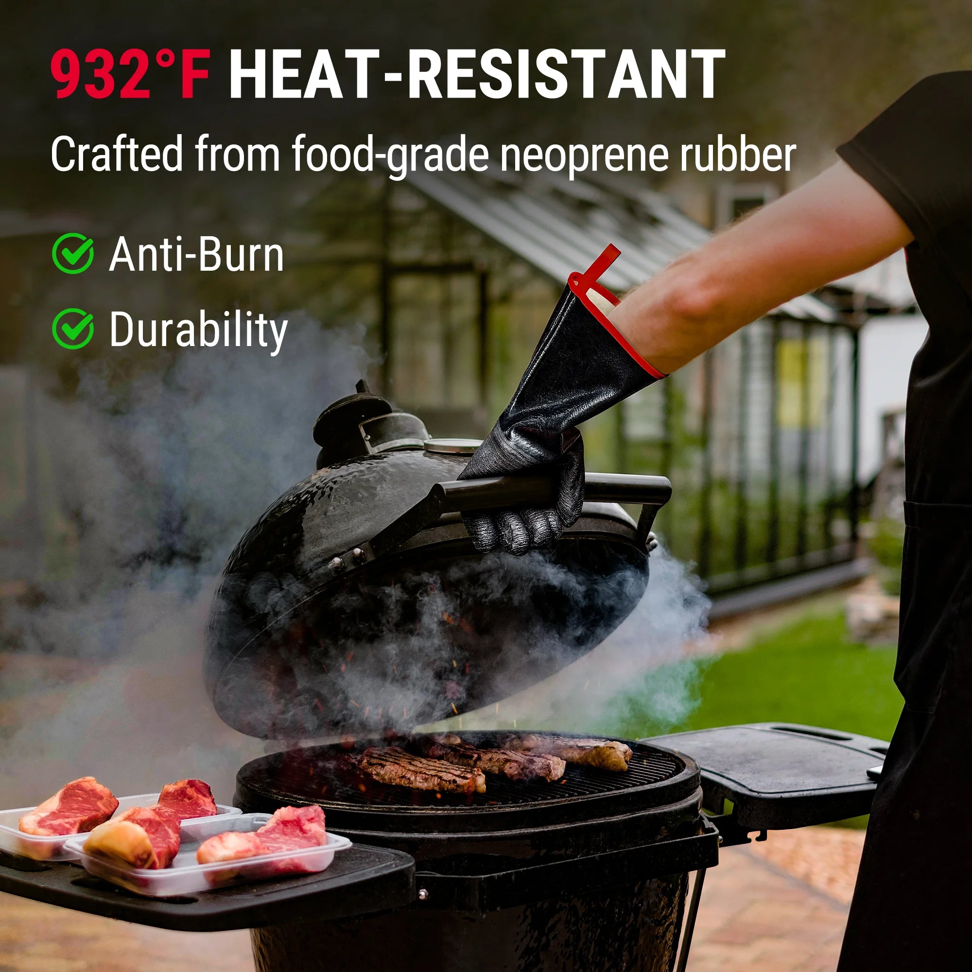 Temppro guanti barbecue 14" neoprene 500°C