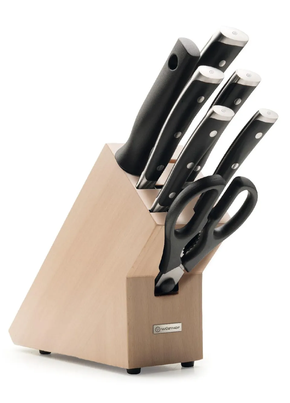 Wüsthof Classic Ikon blocco 7 pezzi marrone faggio