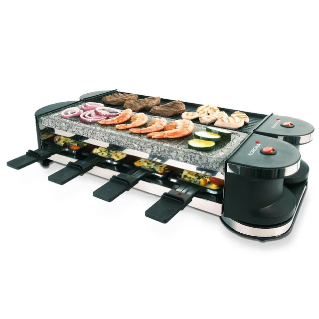 Korona 45071 raclette girevole 8 persone pietra