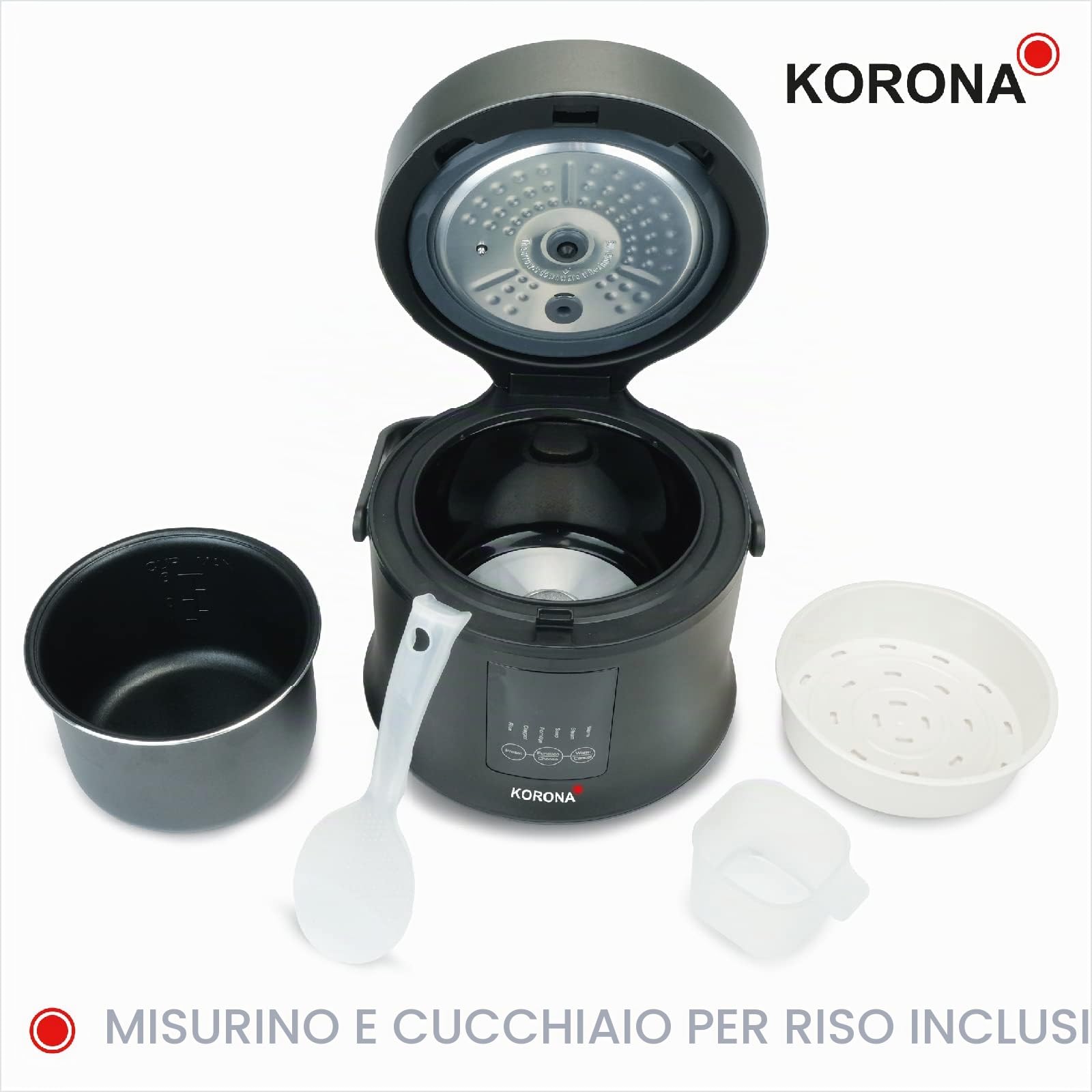 Korona 58011 Cuociriso Digitale 1,6 L con Mantenimento Calore