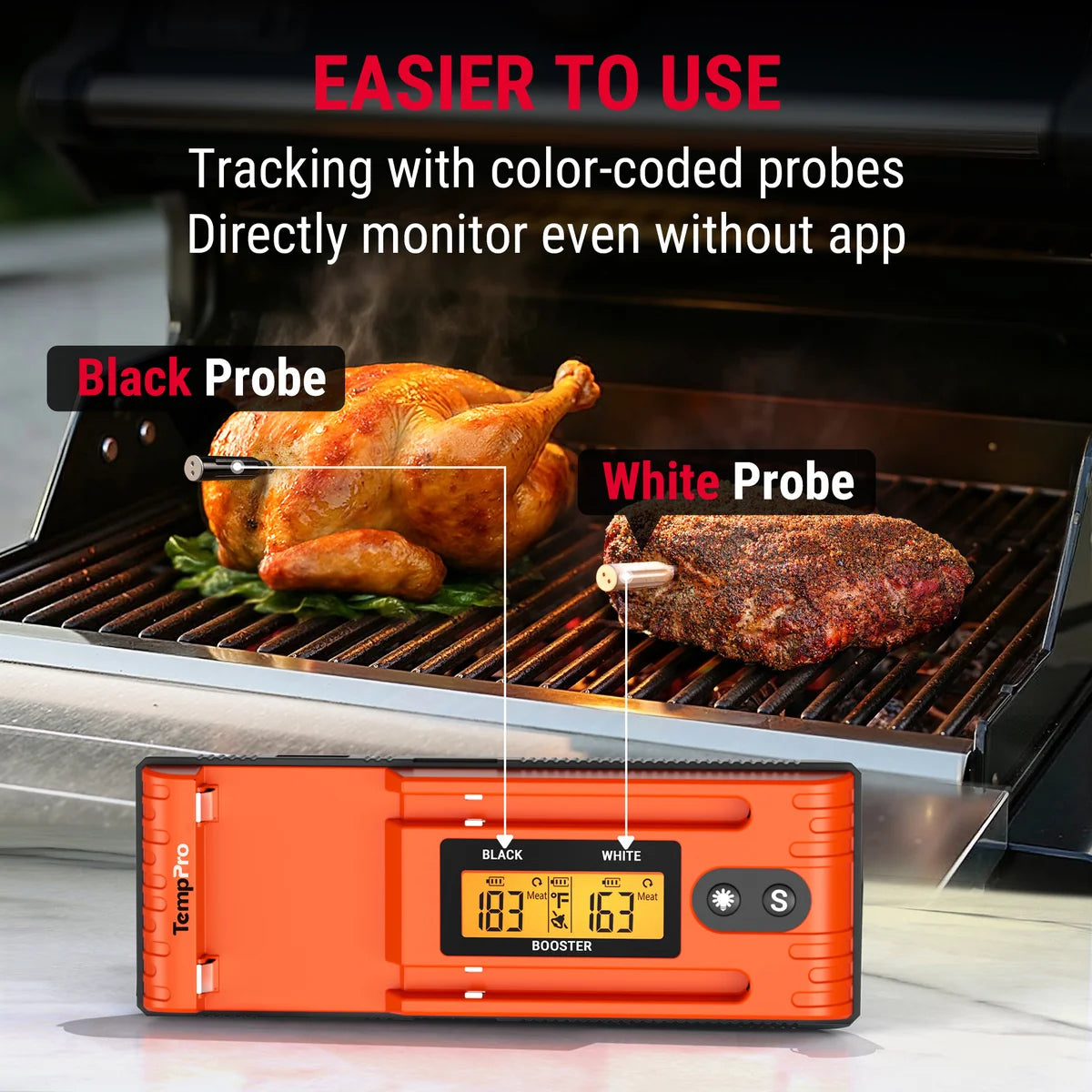TempPro Twin TempSpike TP962 termometro carne doppia sonda