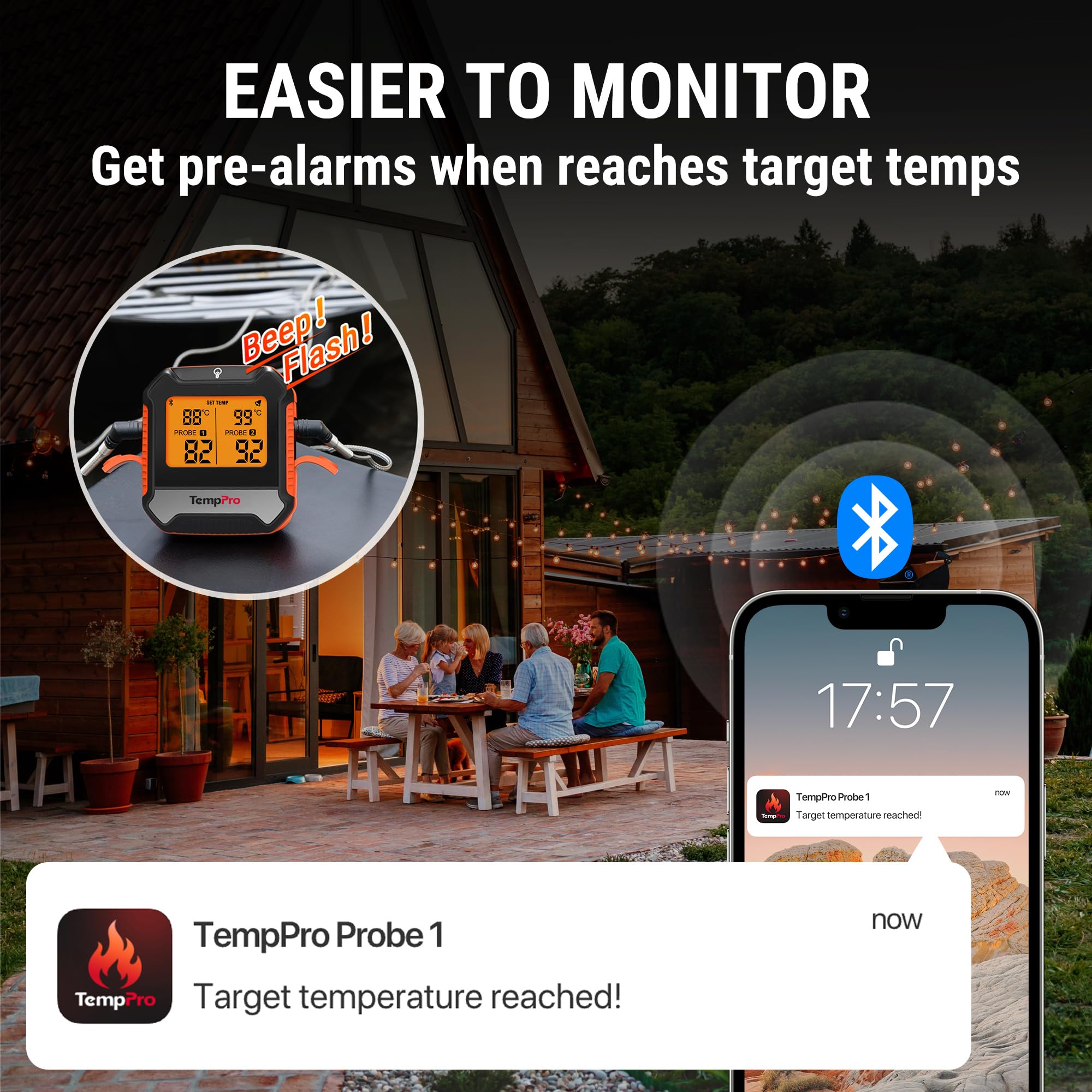 ThermoPro TP904 Termometro Carne Bluetooth 2 Sonde 135m