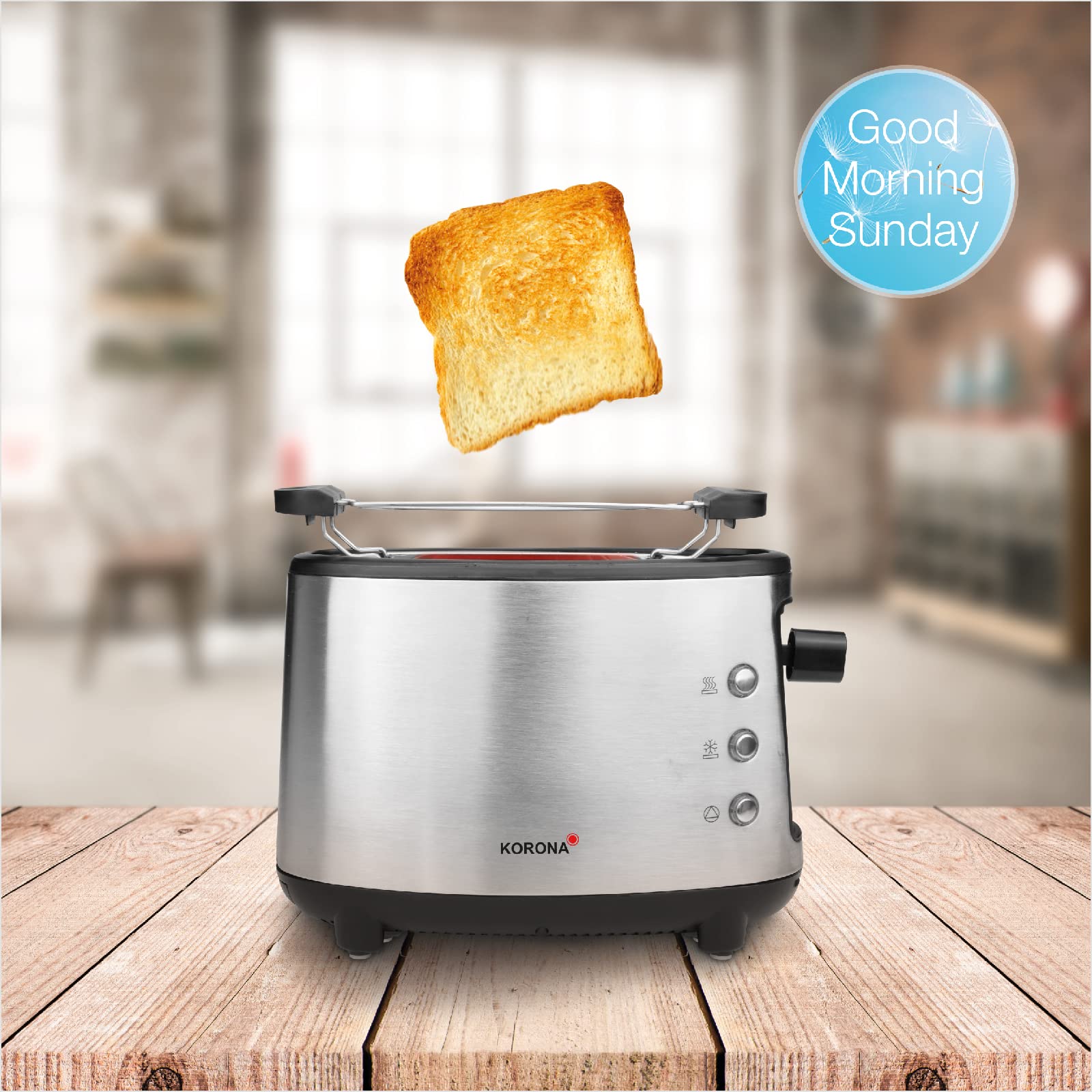Korona 21304 Tostapane Singolo 1 Fetta Inox 550W