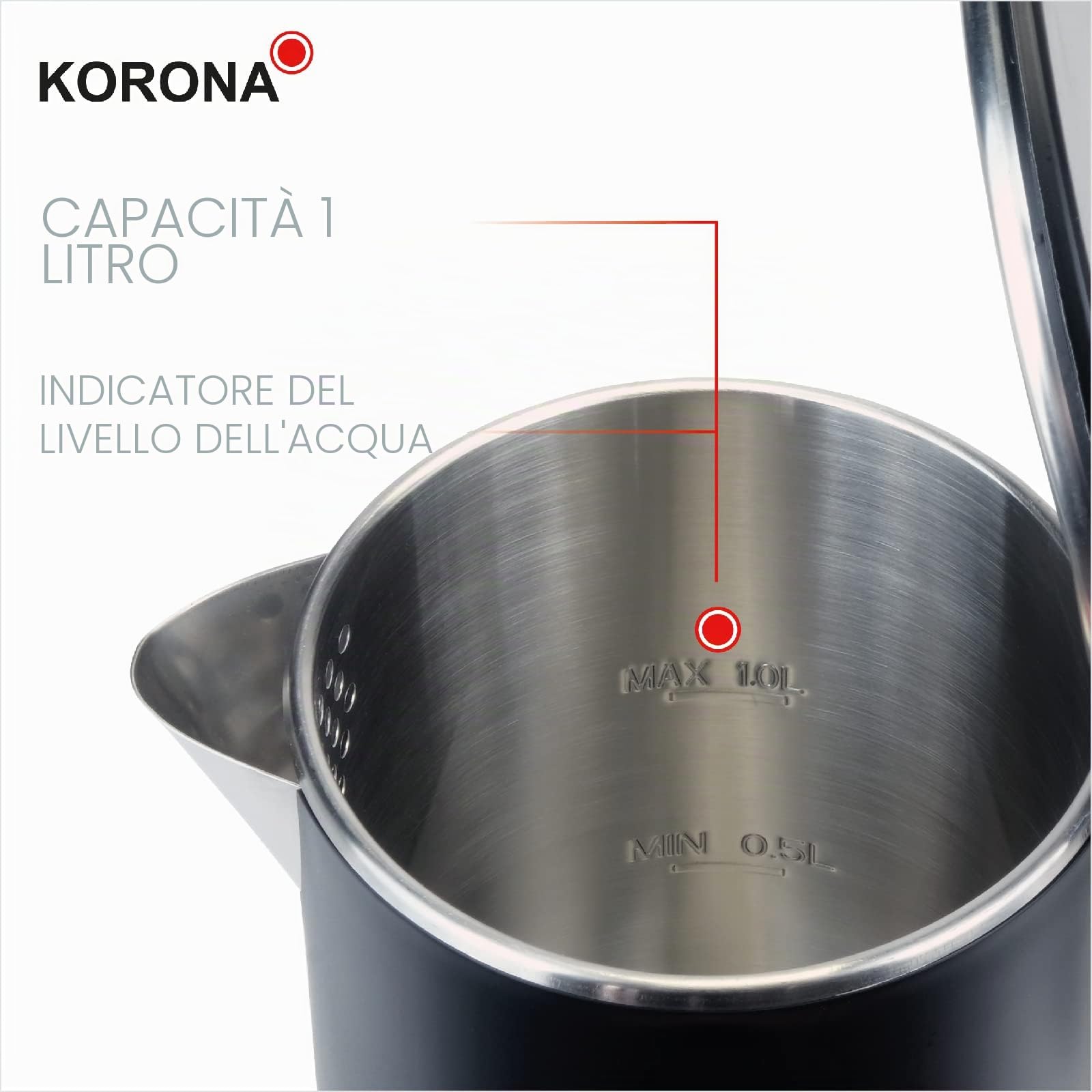 Korona 20119 Bollitore Doppia Parete 1 L Cool Touch
