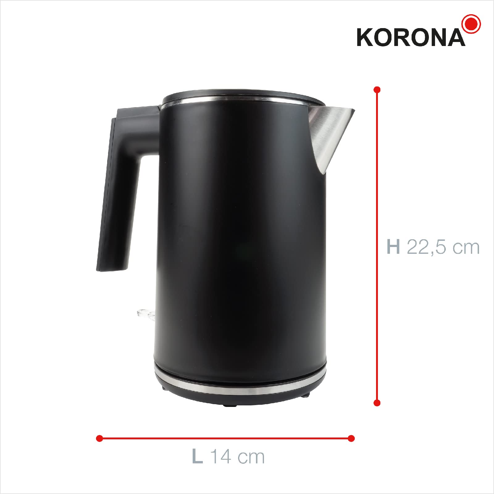 Korona 20119 Bollitore Doppia Parete 1 L Cool Touch