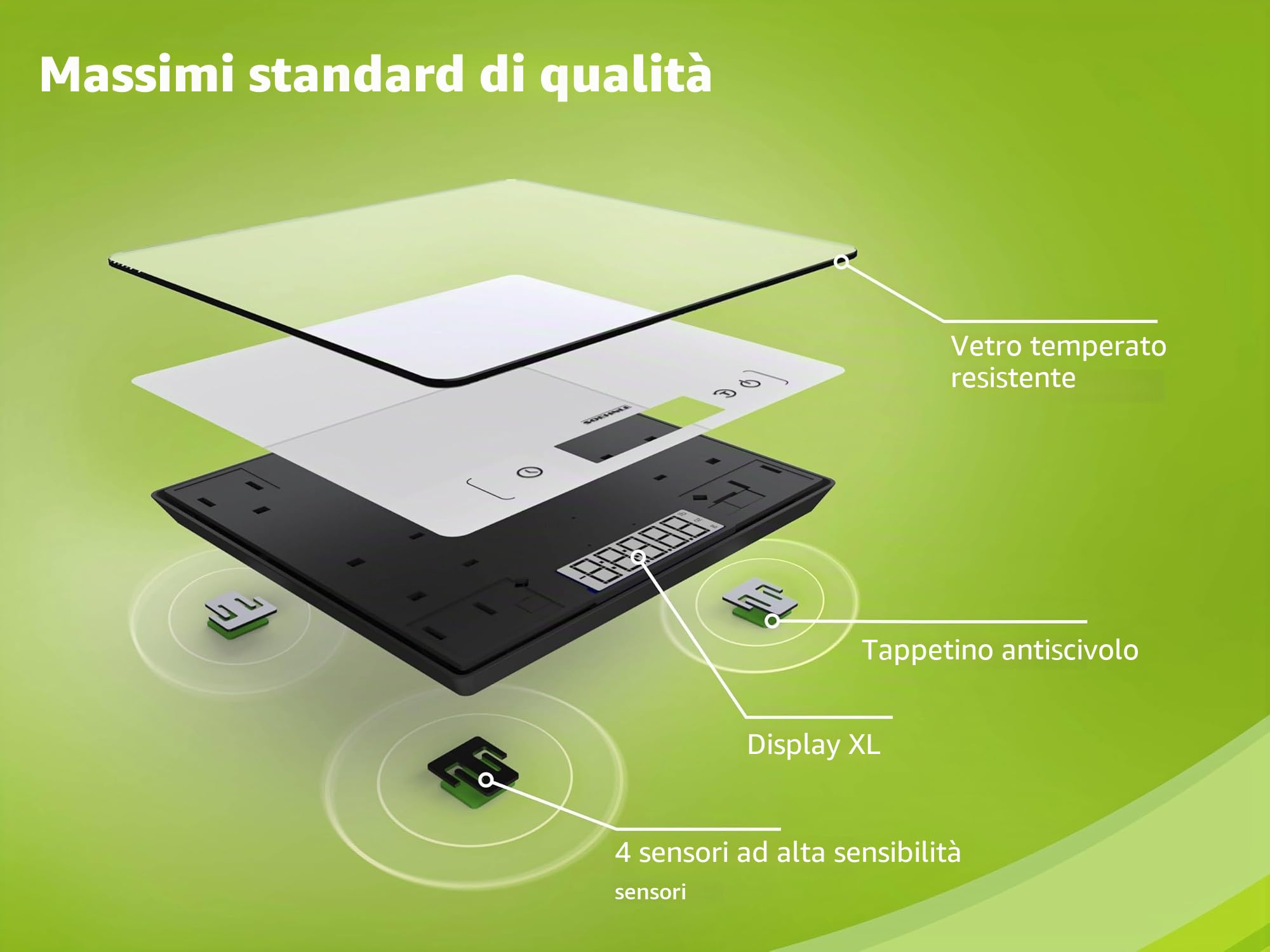 Soehnle Page Comfort 400 Bilancia Cucina 10 kg Display XL