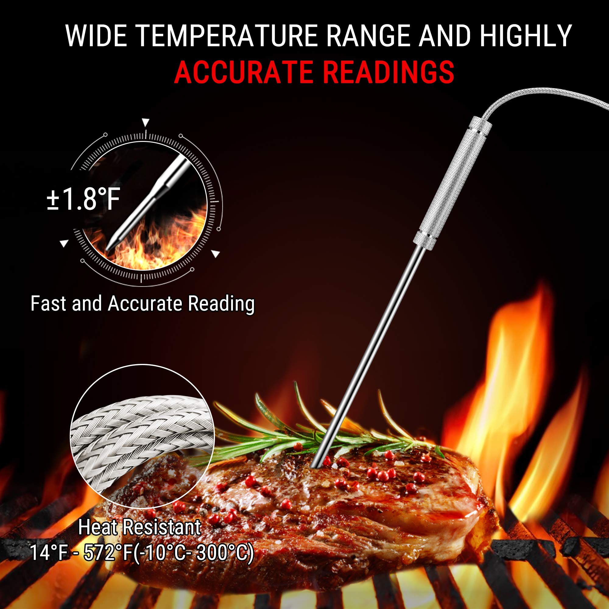 ThermoPro TP27C termometro carne wireless 4 sonde 150 m