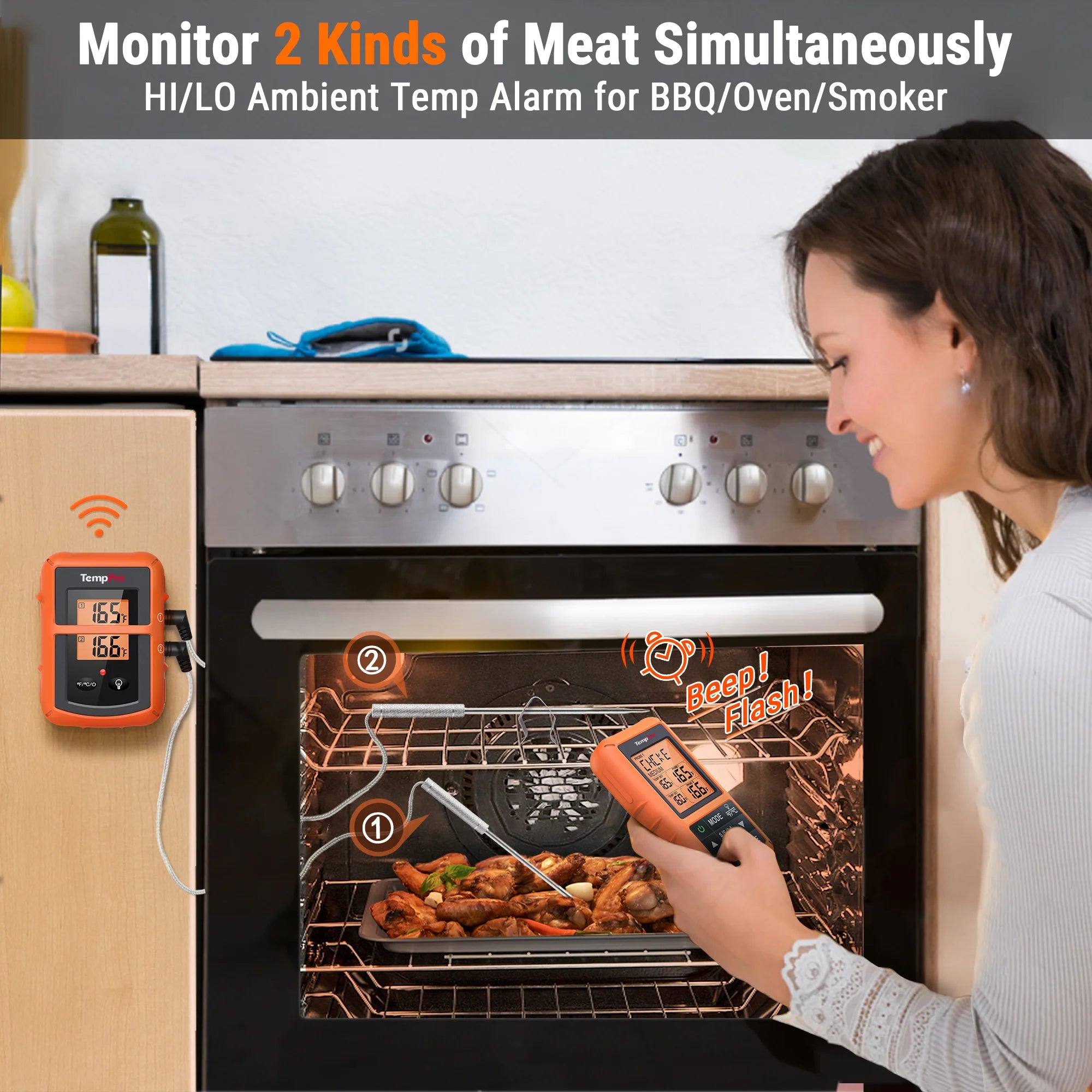 TempPro TP20B TP03H termometro carne wireless set
