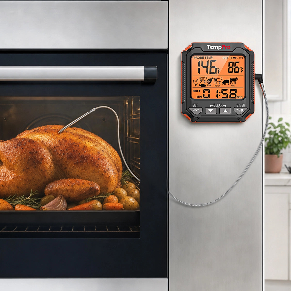 TempPro TP716 Termometro Carne Forno con Sonda e Timer