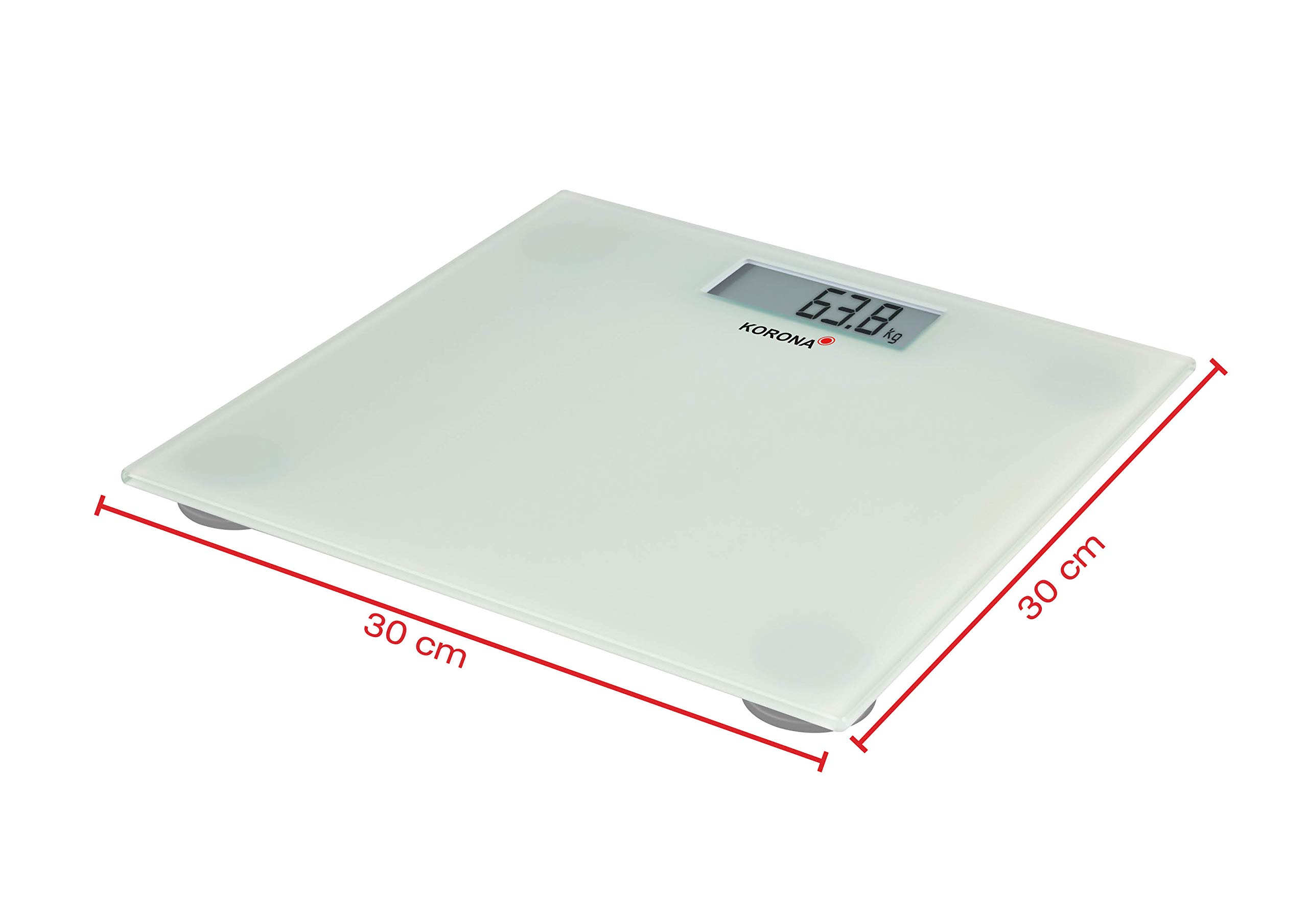 Korona Mira 74750 bilancia pesapersone vetro bianca 180 kg
