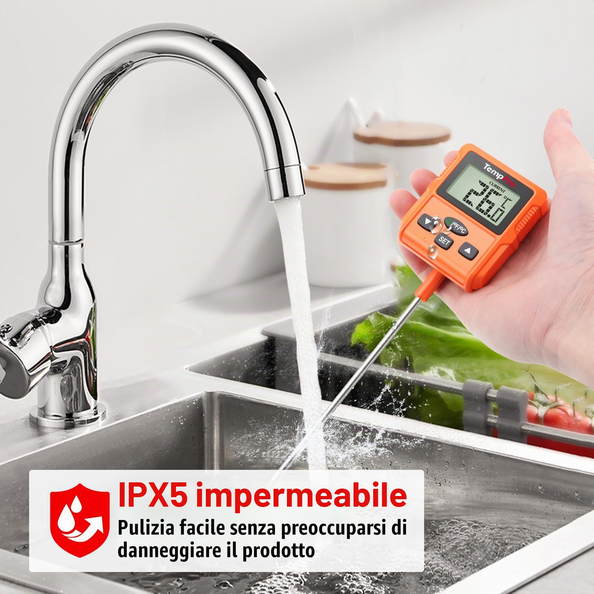 ThermoPro TP511 Termometro Digitale 300°C con Clip