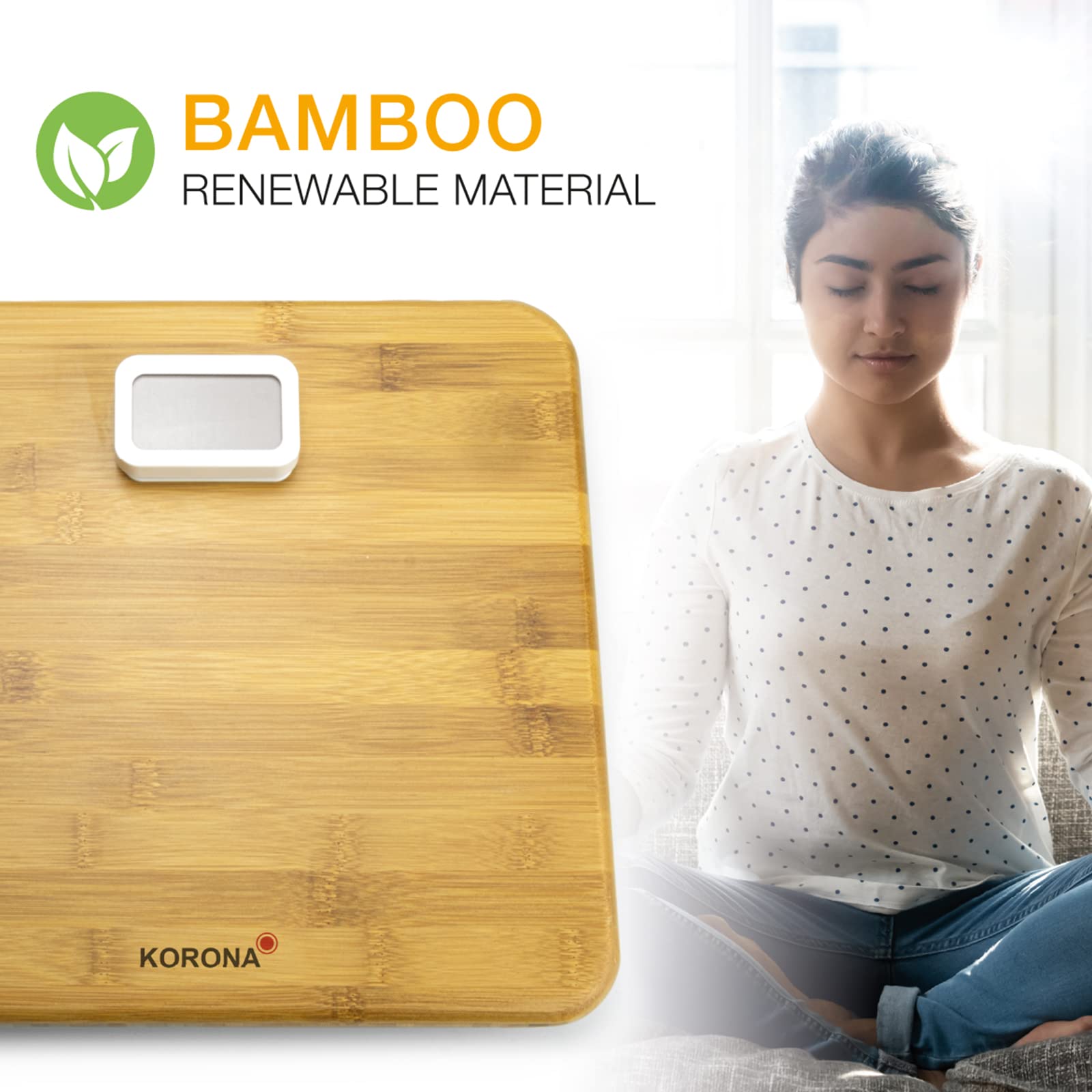 Korona Miriam 73161 bilancia pesapersone bambù 150 kg