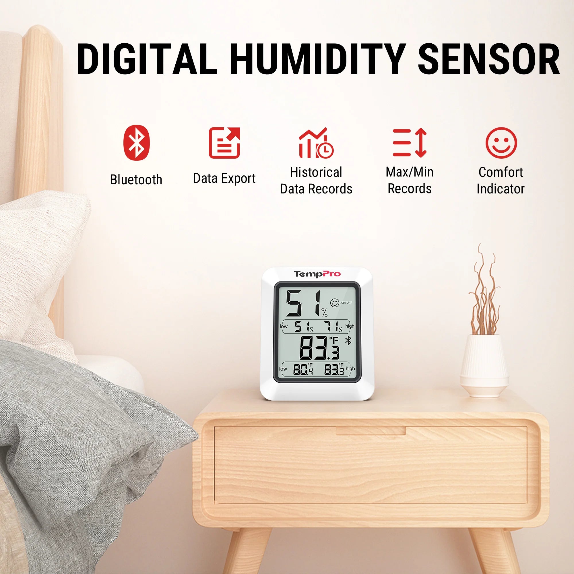 TempPro TempAir ELITE TP350 Termoigrometro Bluetooth