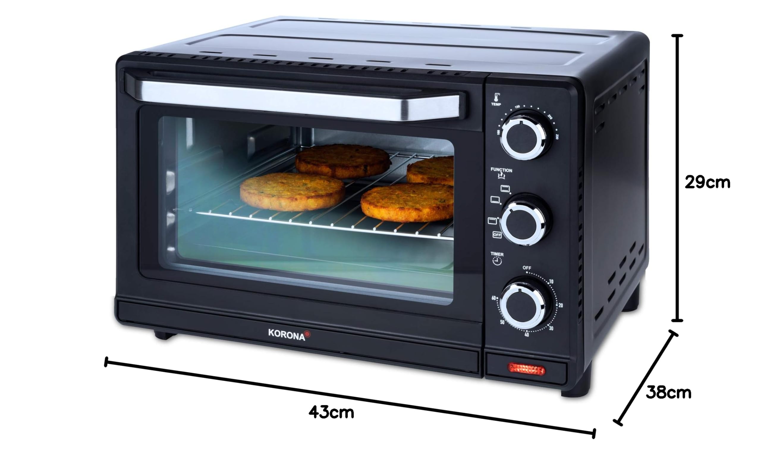 Korona 57156 Mini forno pizza 24 litri nero 1500W