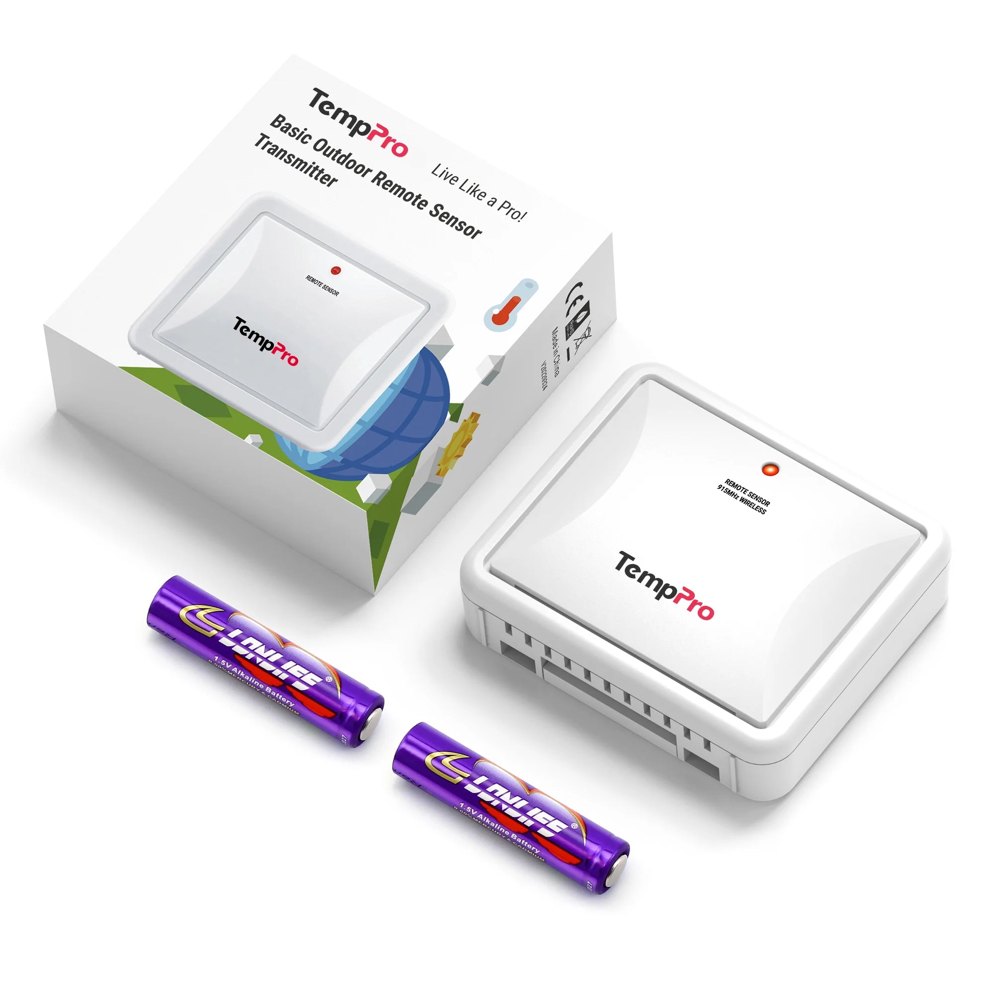 TempPro TX-2B Sensore wireless temperatura umidità 915 MHz