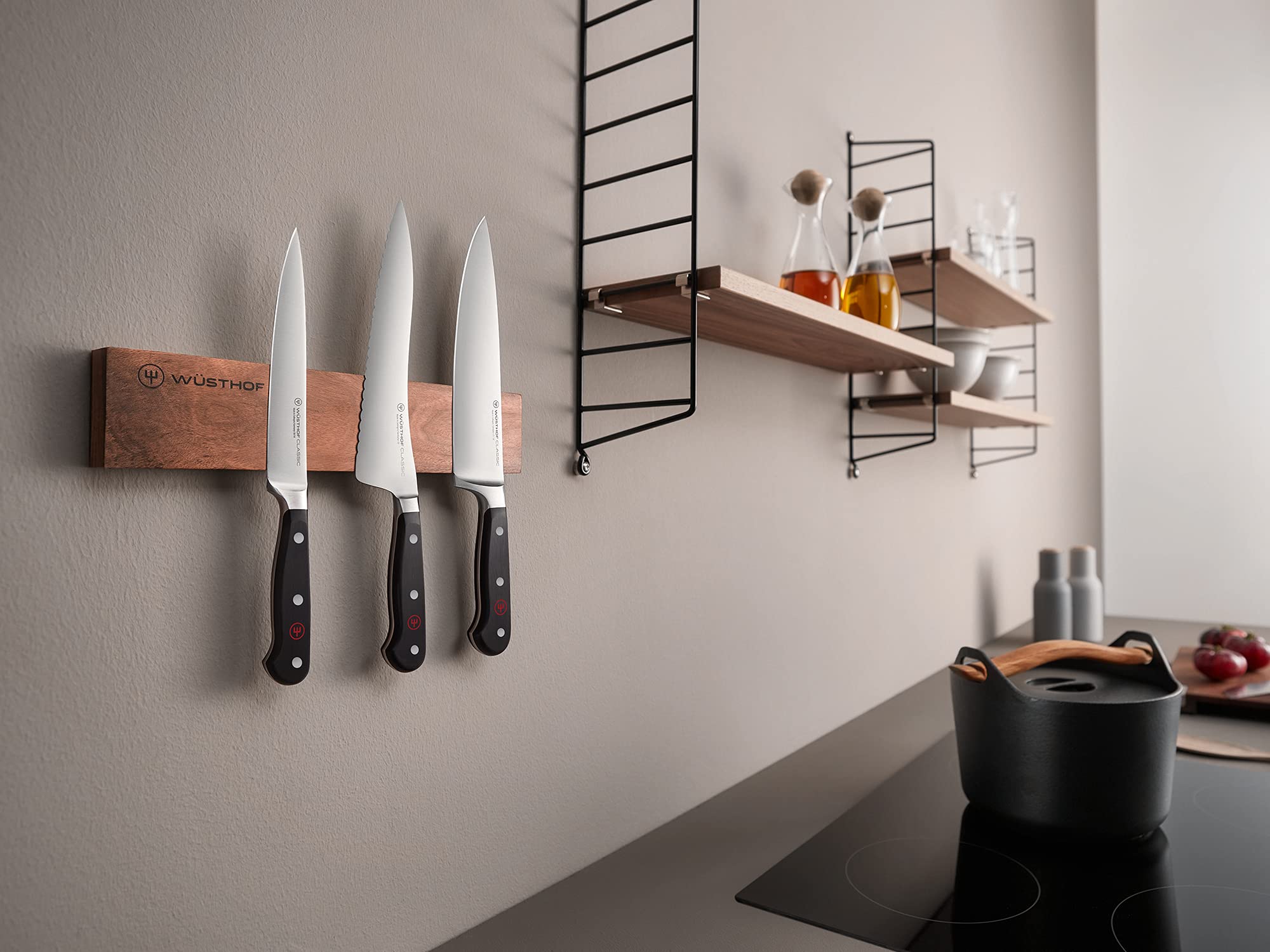 Wüsthof Barra Magnetica Noce 30 cm per 5-6 Coltelli