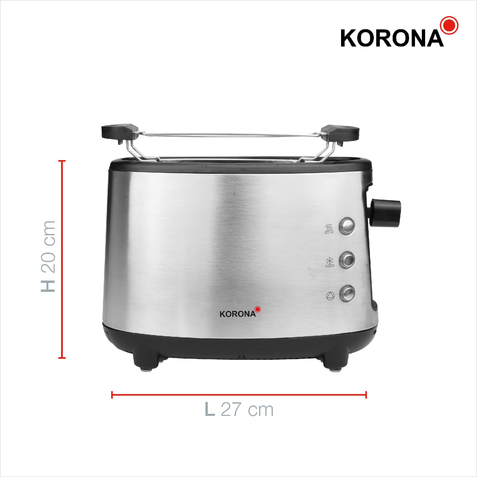 Korona 21304 Tostapane Singolo 1 Fetta Inox 550W