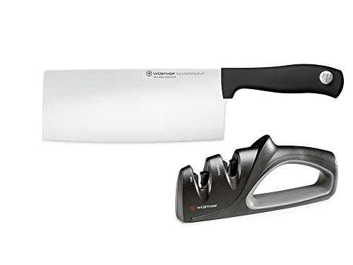 Wusthof Silverpoint Coltello Cinese 18 cm + Affilatore Inox