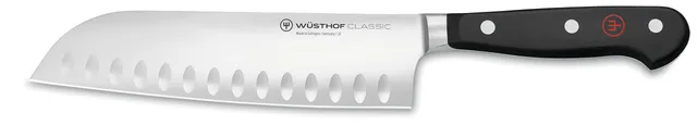 Wüsthof Classic Santoku 17 cm Alveolato Nero