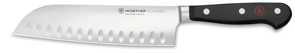 Wüsthof Classic Santoku 17 cm Alveolato Nero