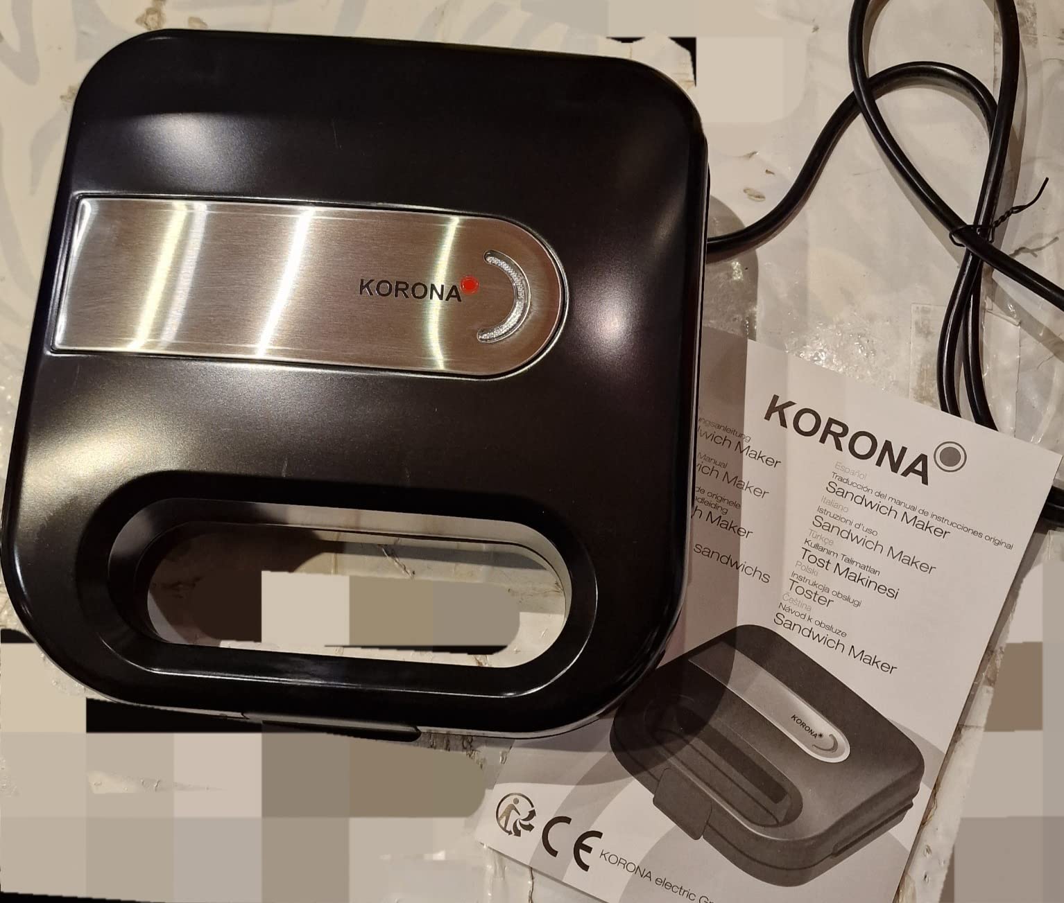 Korona 47019 sandwich maker XXL 750W antiaderente