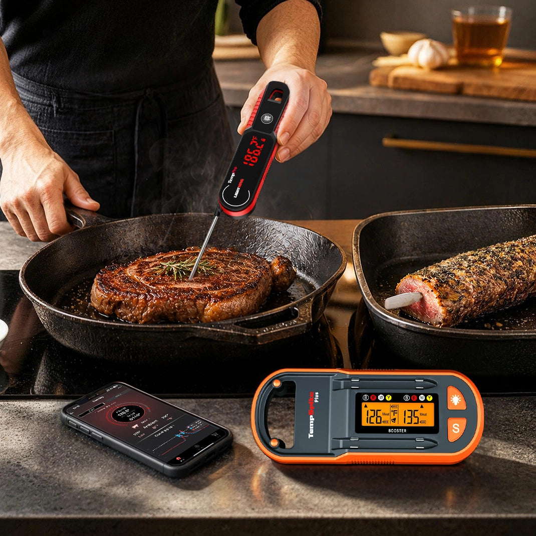 TempPro Twin TempSpike Plus TP972 + TP622W Termometri Carne Pack