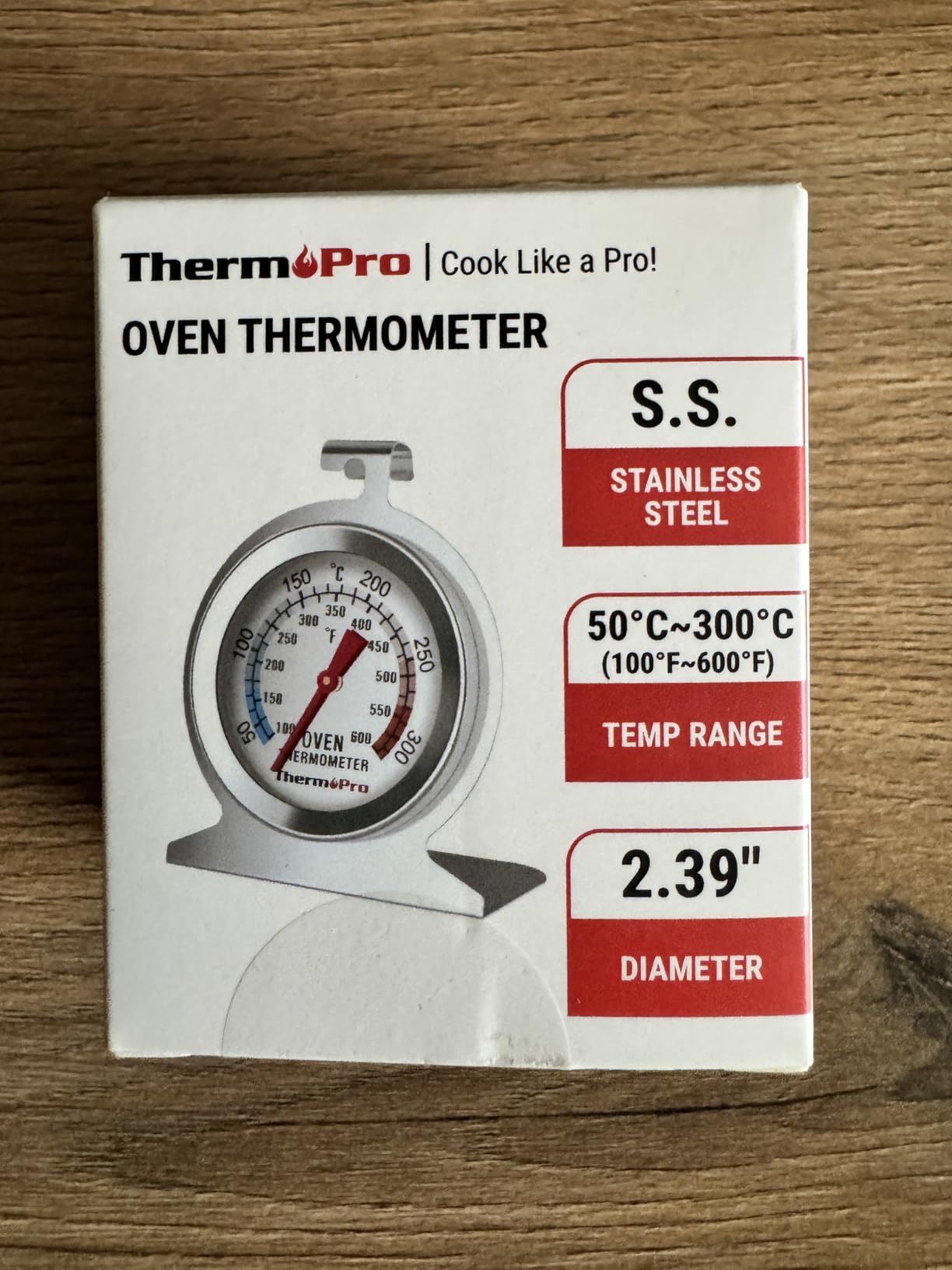 TempPro AOT200 Termometro Forno Inox 50-300°C 1 Pezzo
