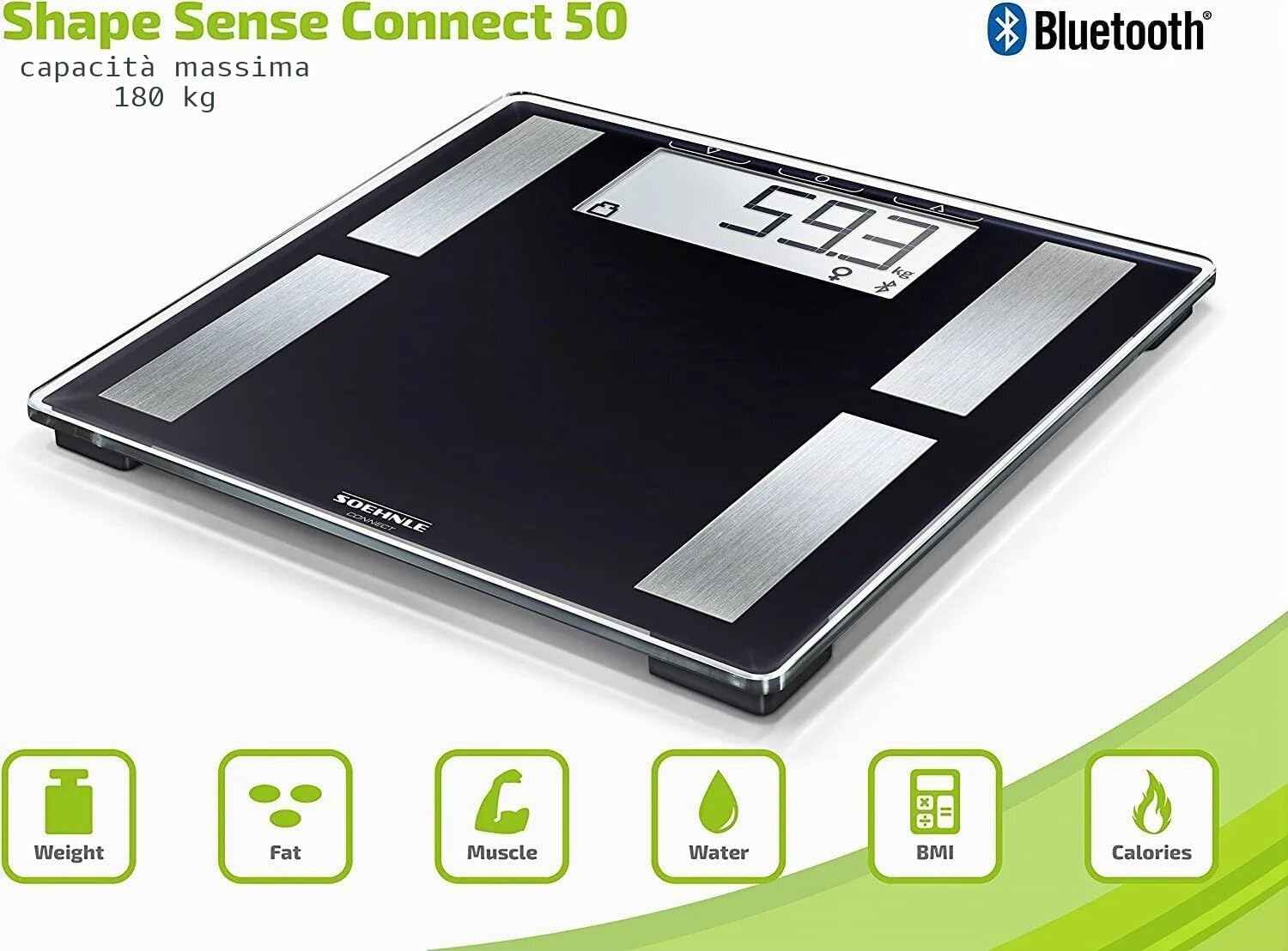 Soehnle Shape Sense Connect 50 bilancia pesapersone BIA