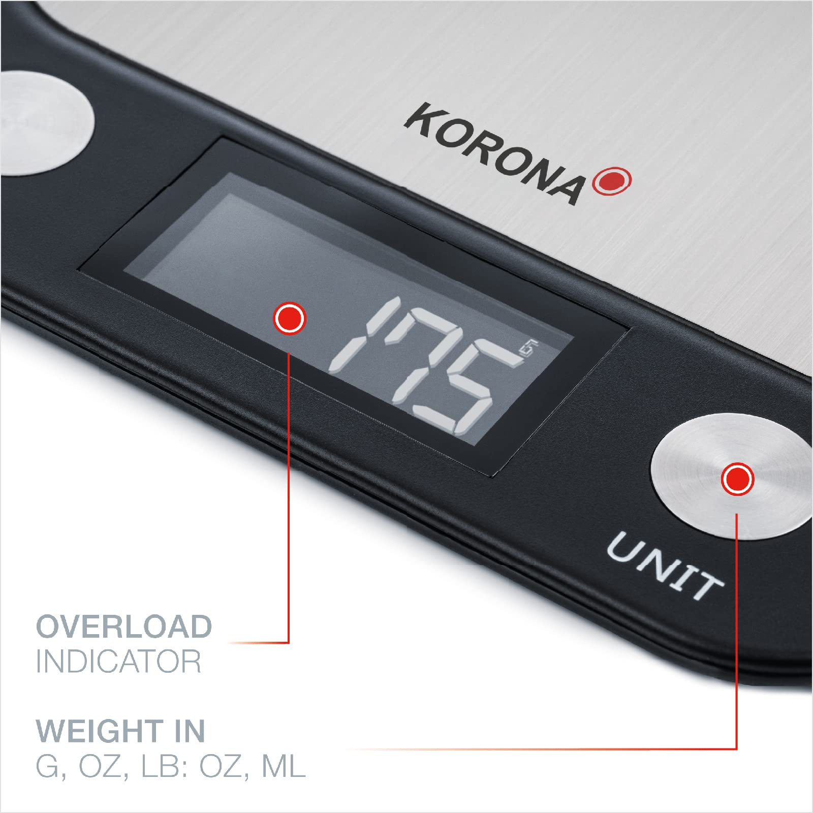Korona Lea 70250 bilancia cucina acciaio inox 5 kg