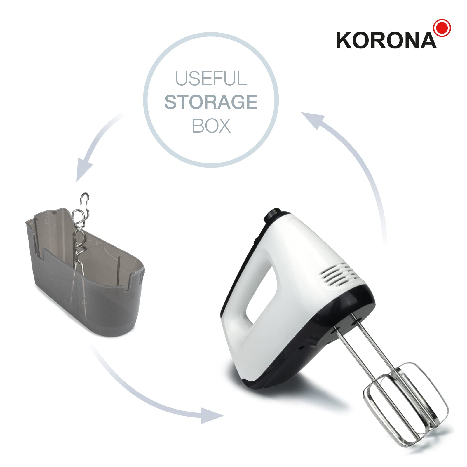 Korona 23012 sbattitore elettrico con box 6 velocità turbo