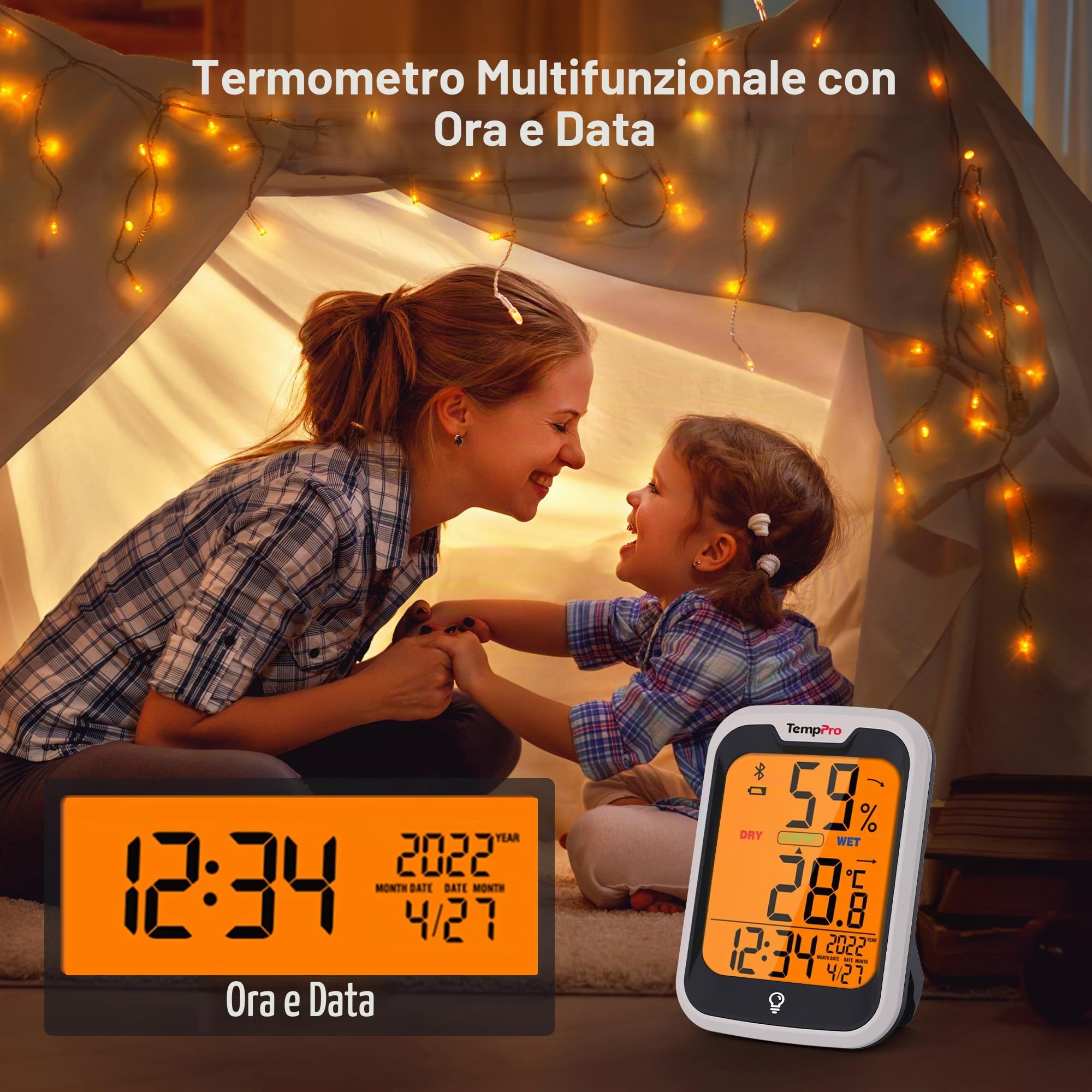 ThermoPro TP358 Termoigrometro Bluetooth 1 Pezzo