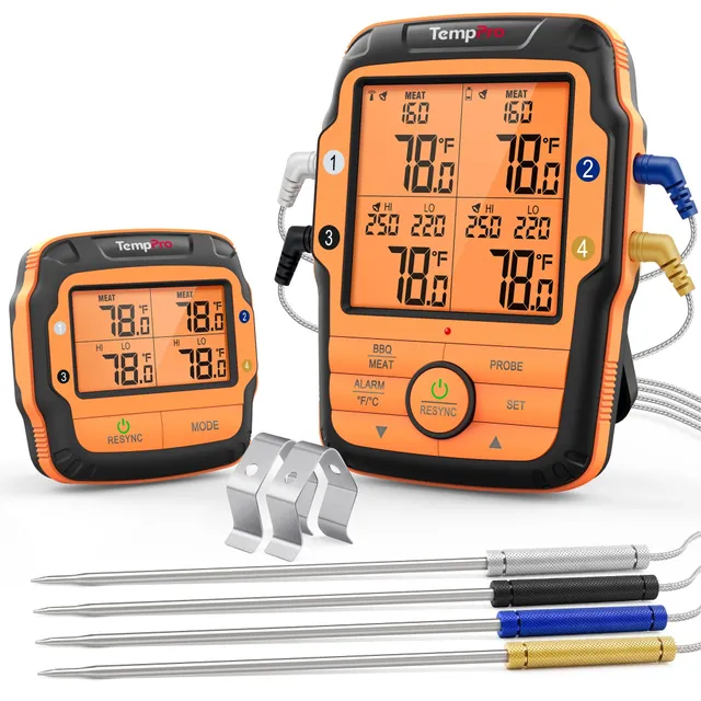 TempPro TempSync PLUS TP827B Termometro Carne Wireless 4 Sonde