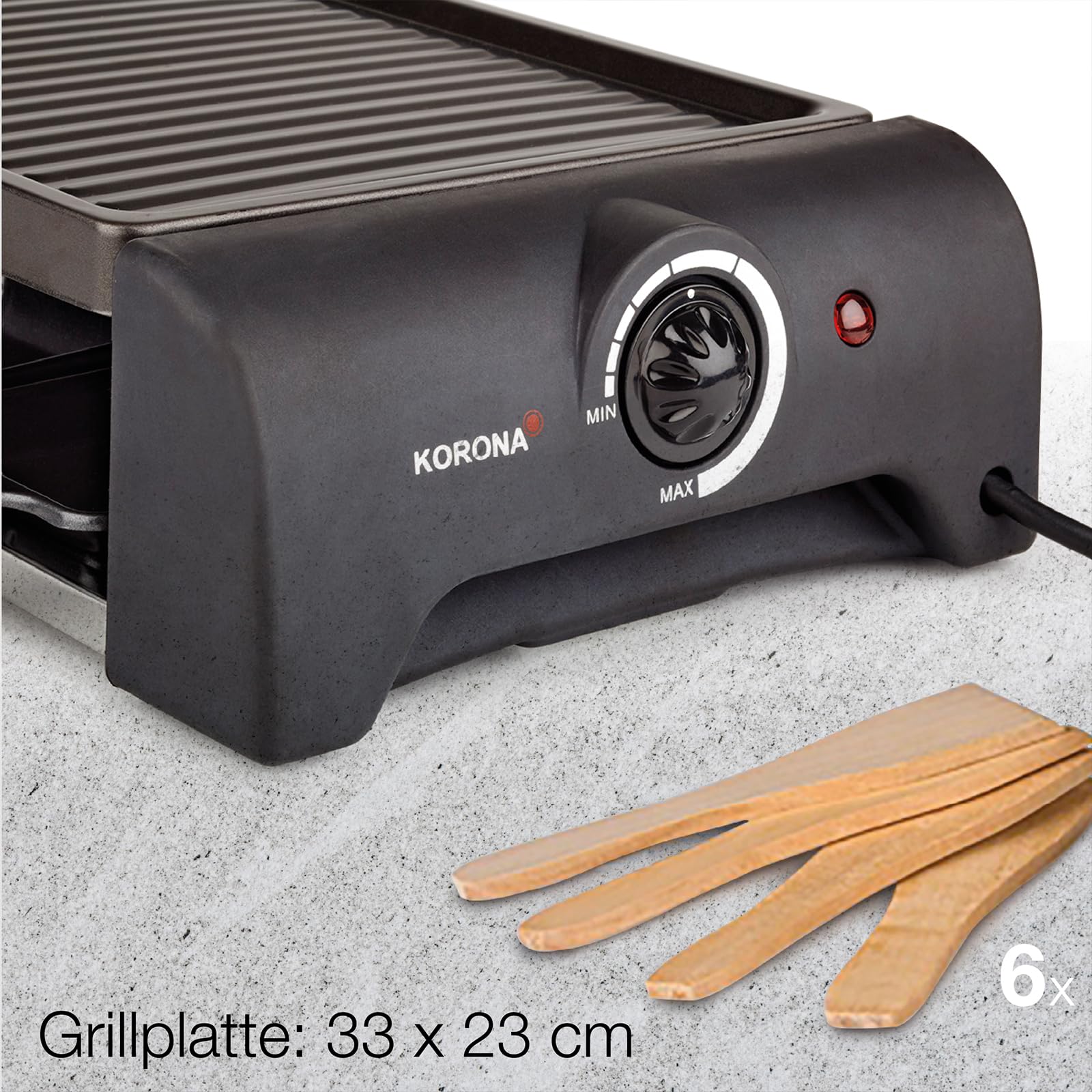 Korona 45065 raclette 6 persone 1000 W antiaderente