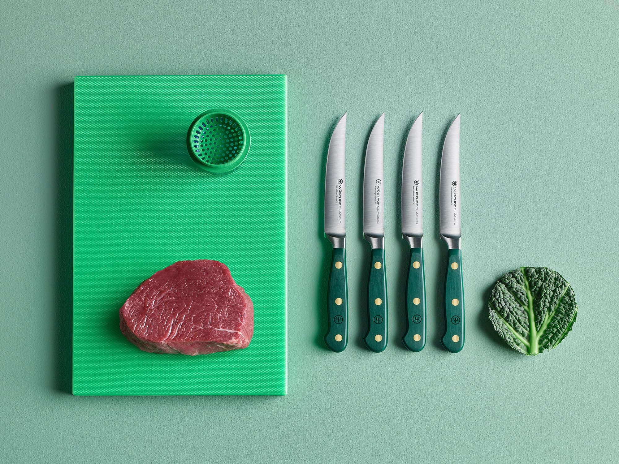 Wüsthof Classic set coltelli bistecca 4 pezzi 12 cm verde
