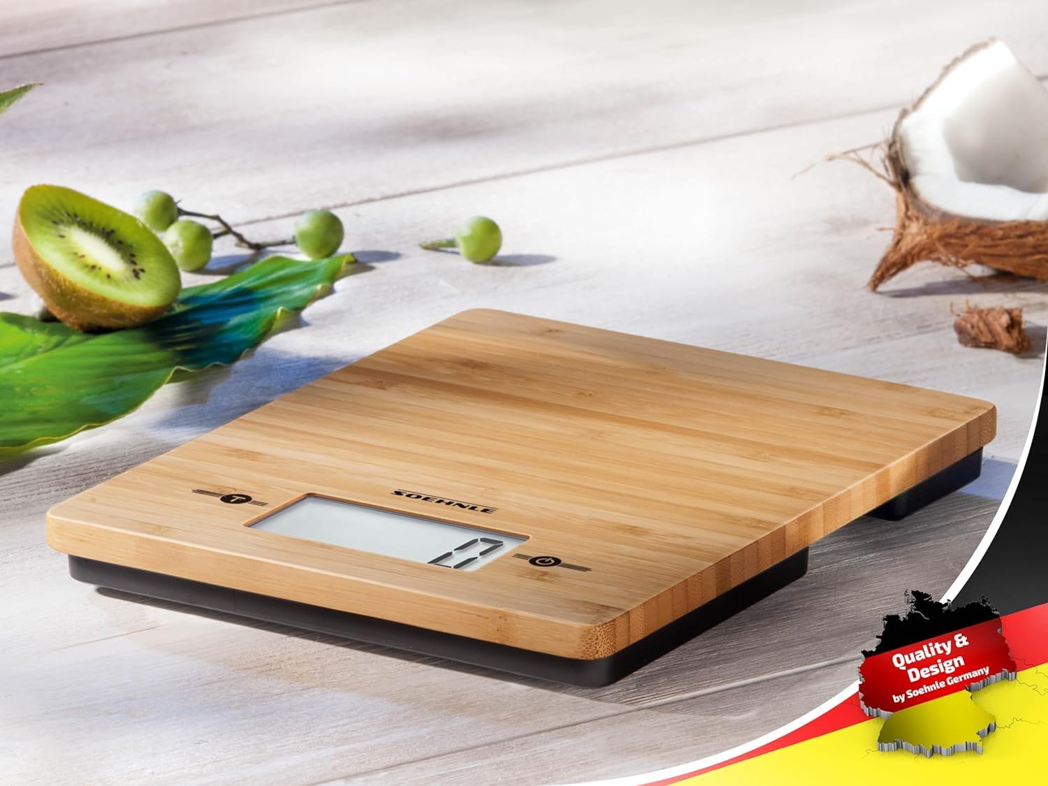 Soehnle Bamboo bilancia cucina digitale 5 kg sensor-touch