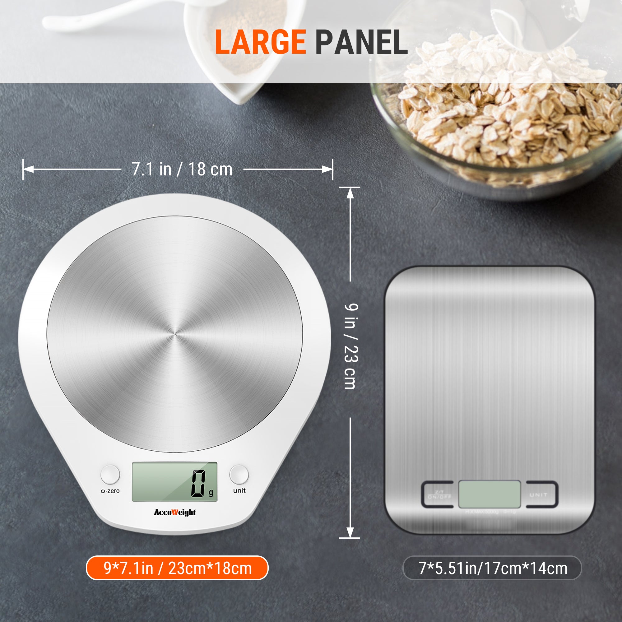 TempPro IC203 bilancia cucina acciaio inox nera