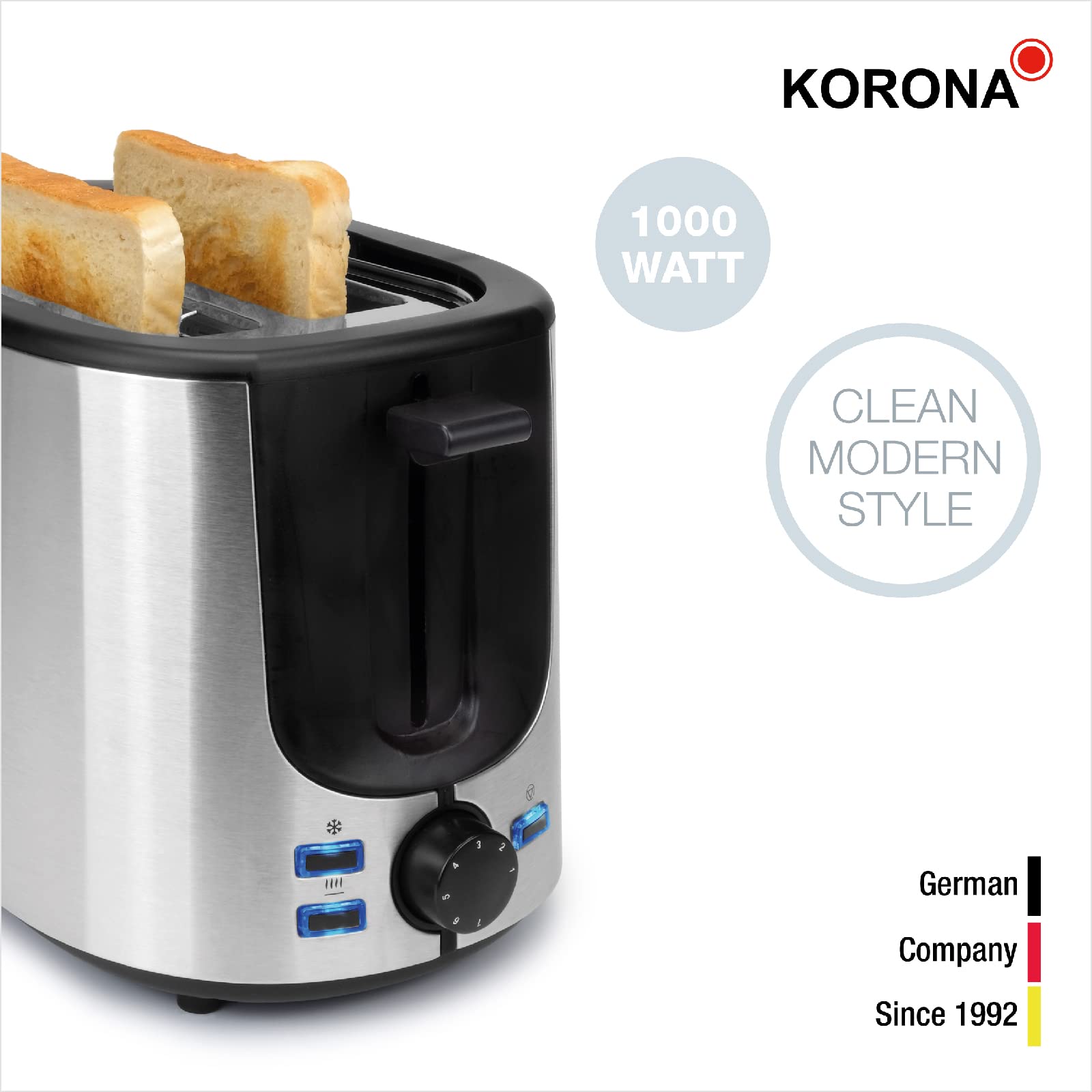 Korona 21255 Tostapane 2 Fette Acciaio Inox